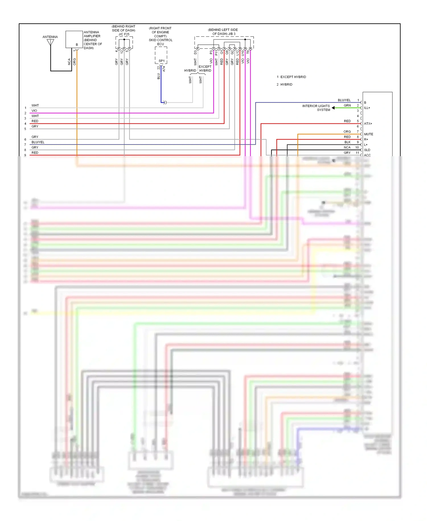 Wiring diagram ulo+ for Toyota Camry XV40 facelift (2009-2011) (3 of 4)