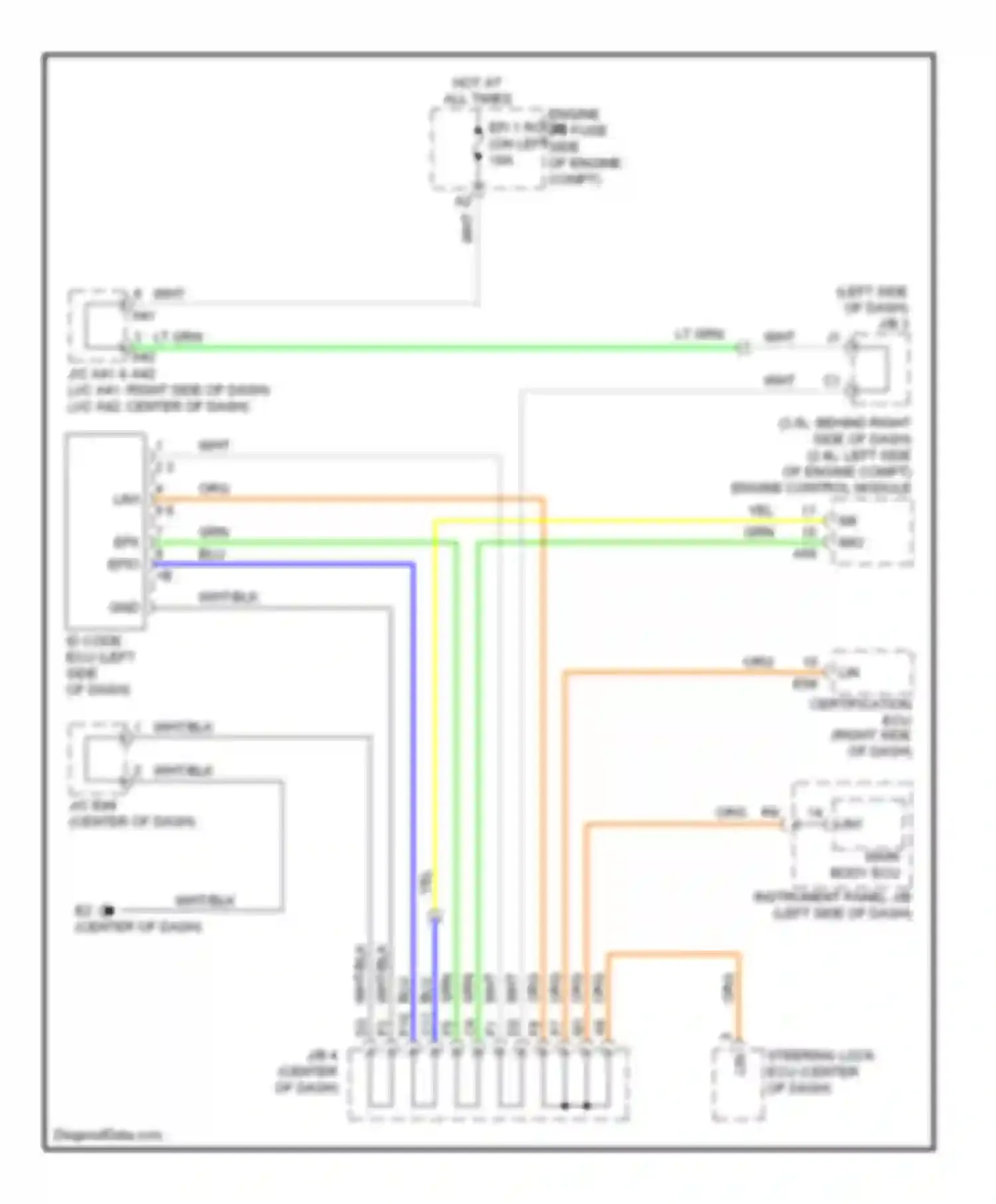 Camry Toyota XV40 (2006-2009): Immobilizer circuit, except hybrid with smart key system