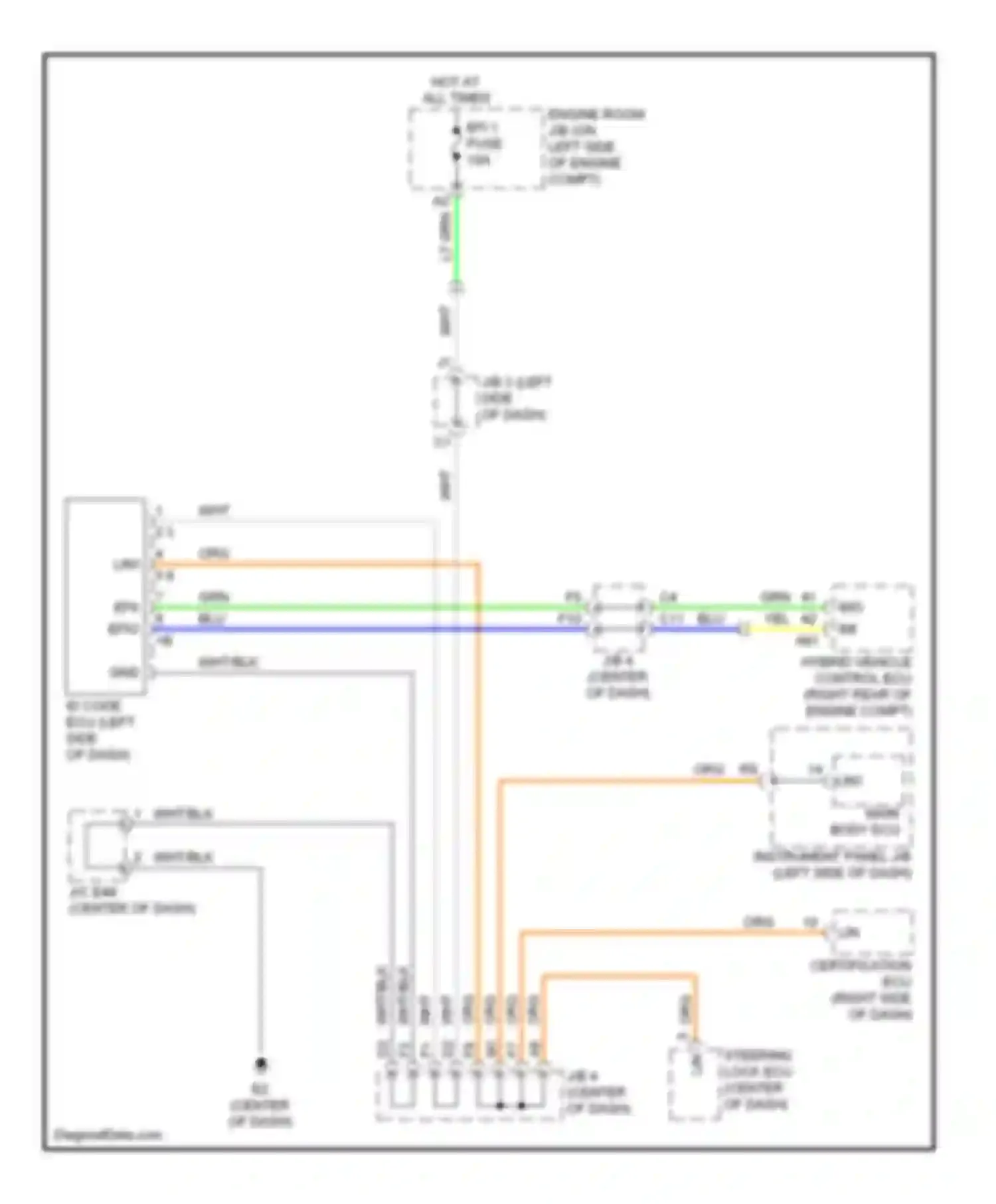 Camry Toyota XV40 (2006-2009): Immobilizer circuit, hybrid