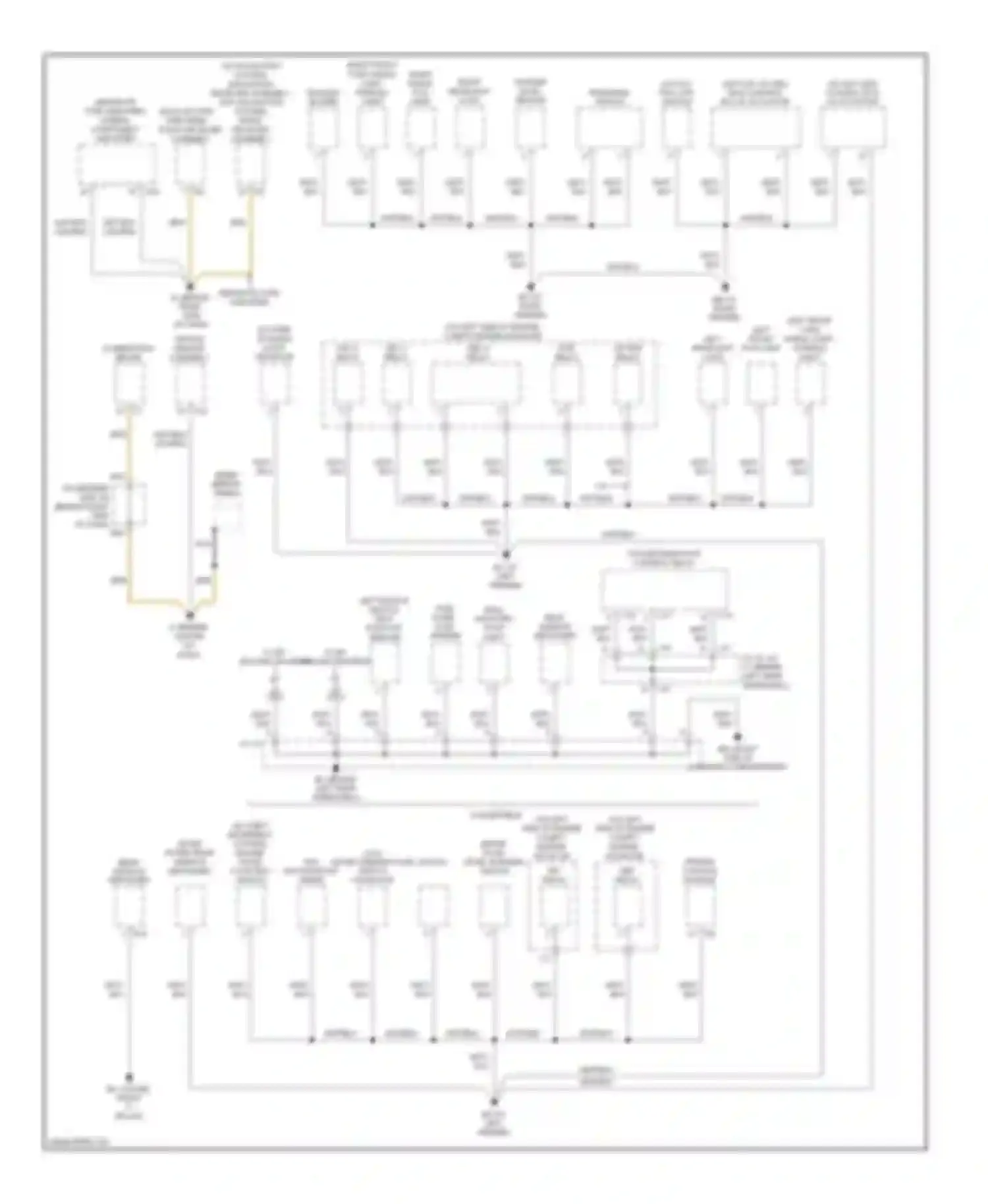 Camry Toyota XV40 (2006-2009): Ground distribution circuit (1 of 3)