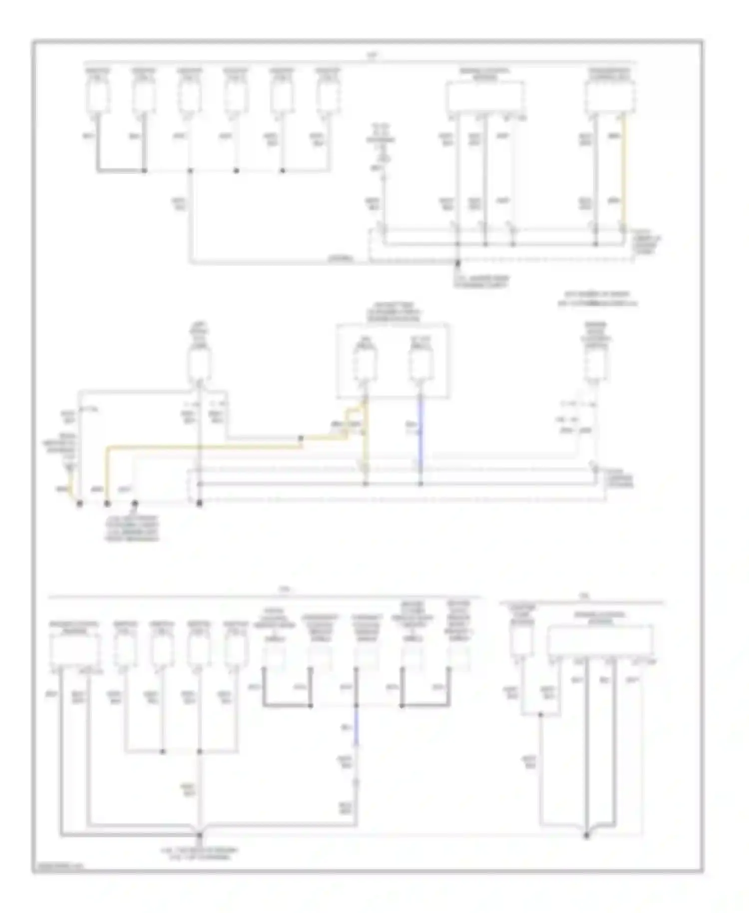 Camry Toyota XV40 (2006-2009): Ground distribution circuit, except hybrid (1 of 5)