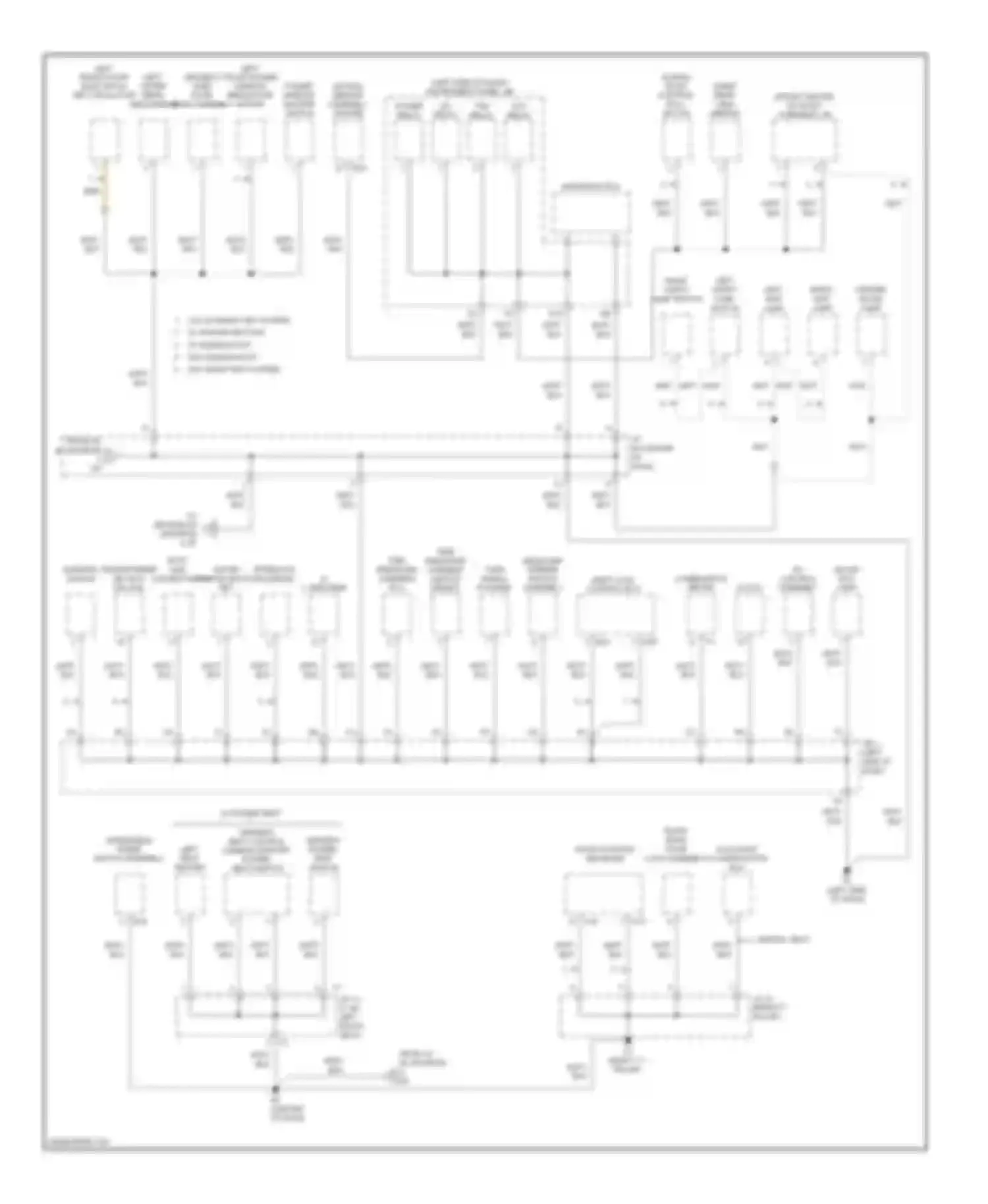 Camry Toyota XV40 (2006-2009): Ground distribution circuit, except hybrid (4 of 5)