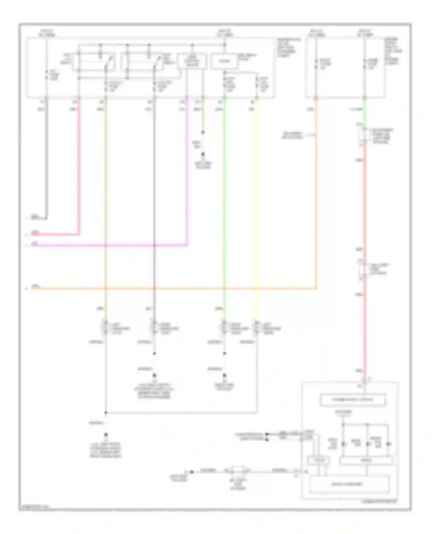 Camry Toyota XV40 (2006-2009): Headlights circuit, except hybrid (2 of 2)