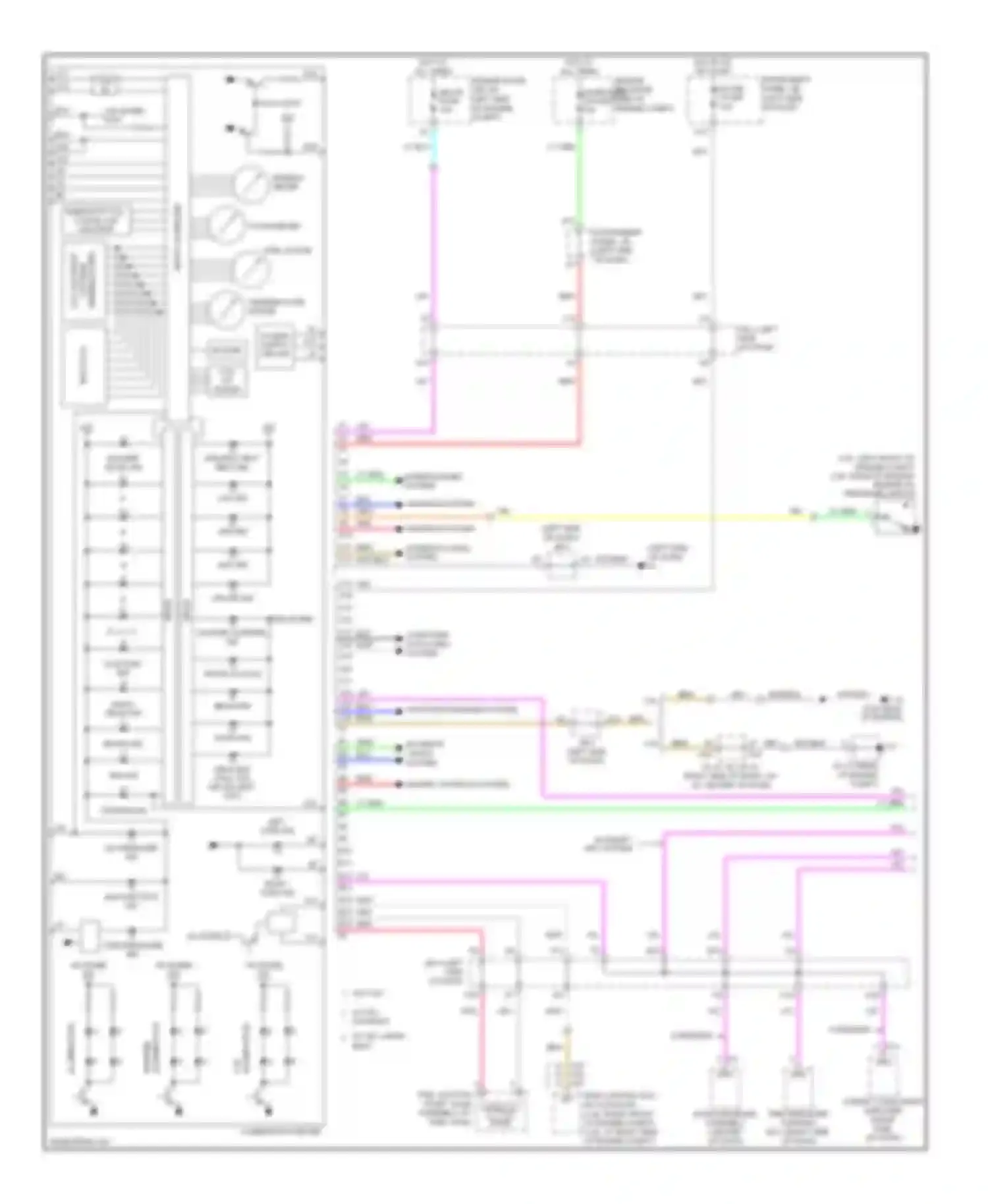 Camry Toyota XV40 (2006-2009): Instrument cluster circuit, except hybrid (1 of 2)