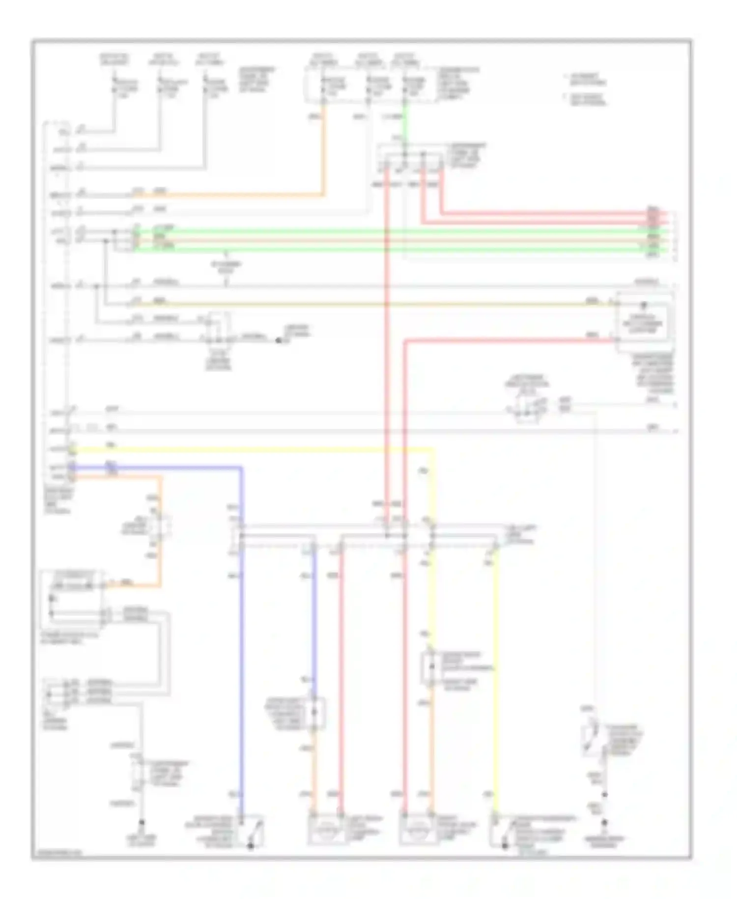 Camry Toyota XV40 (2006-2009): Courtesy lamps circuit, except hybrid (1 of 2)