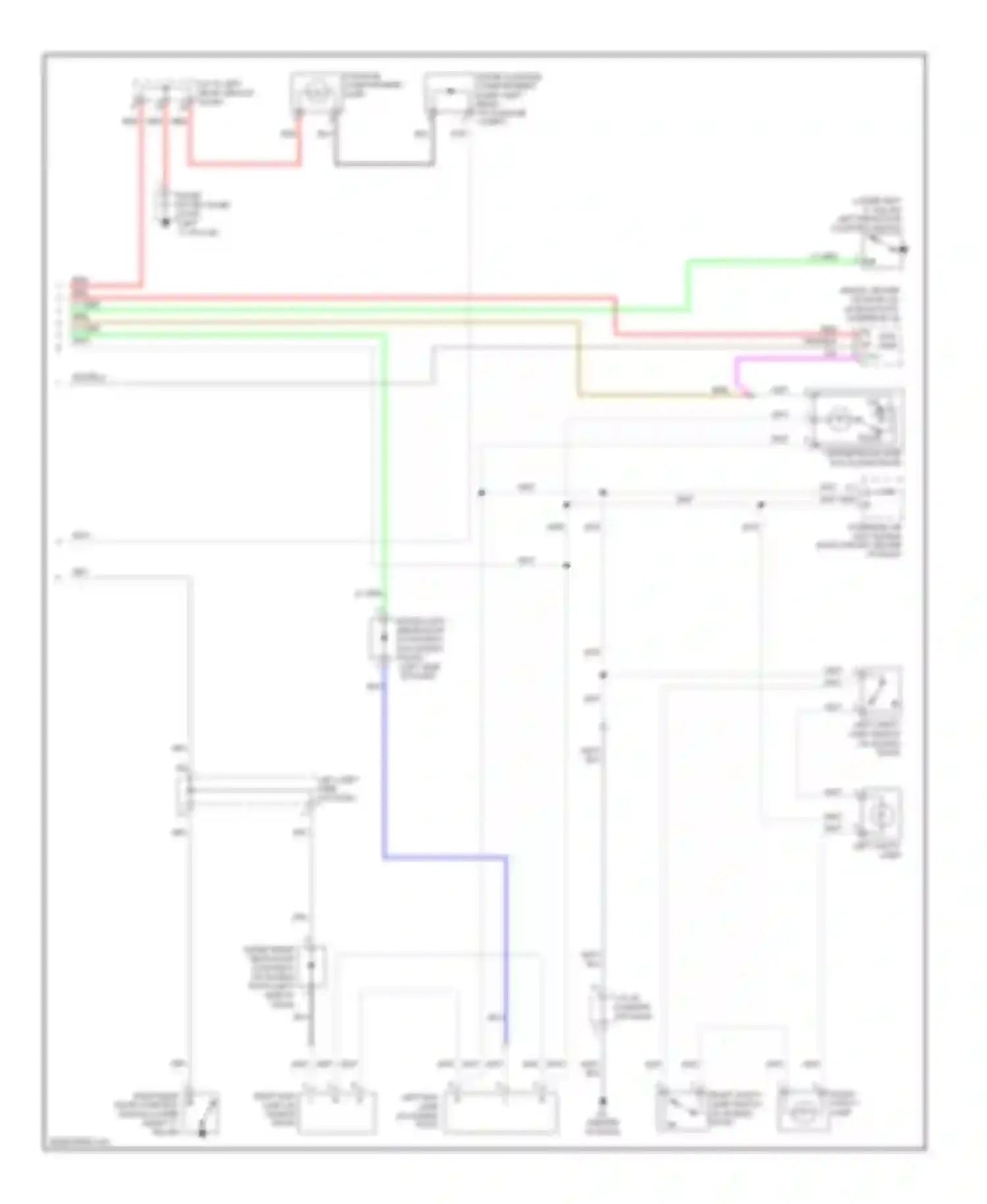 Camry Toyota XV40 (2006-2009): Courtesy lamps circuit, except hybrid (2 of 2)