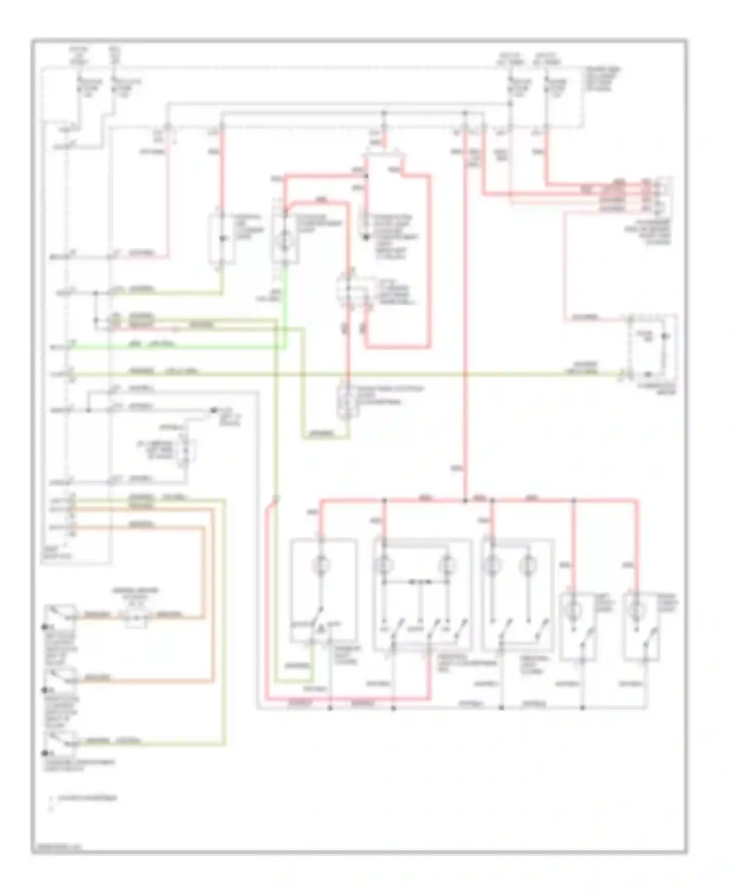 Camry Toyota XV40 (2006-2009): Courtesy lamps circuit