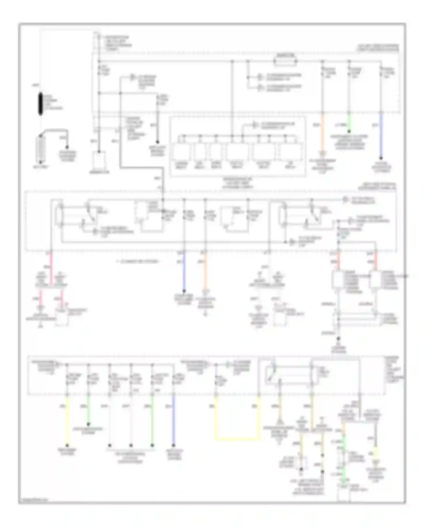 Camry Toyota XV40 (2006-2009): Power distribution circuit, except hybrid (1 of 3)