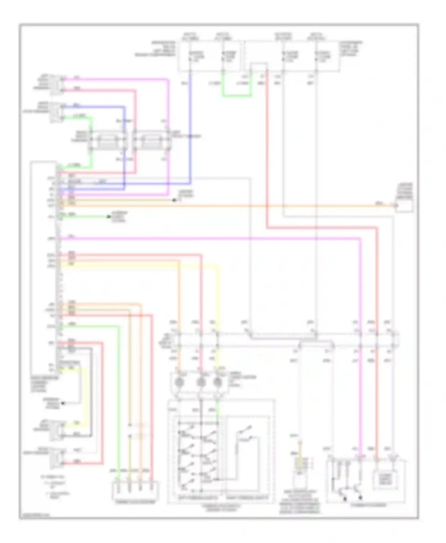 Camry Toyota XV40 (2006-2009): 6-speaker system circuit, except hybrid