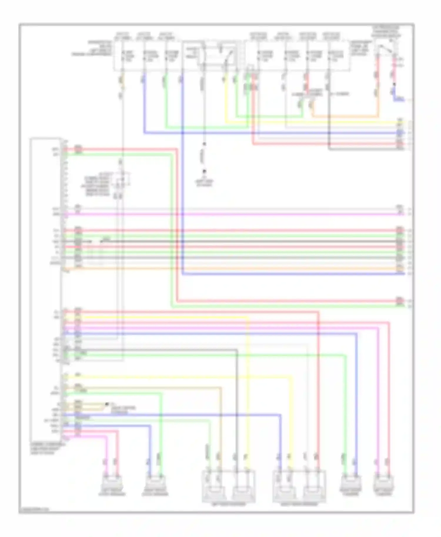 Camry Toyota XV40 (2006-2009): 8-speaker system circuit, with navigation (1 of 2)