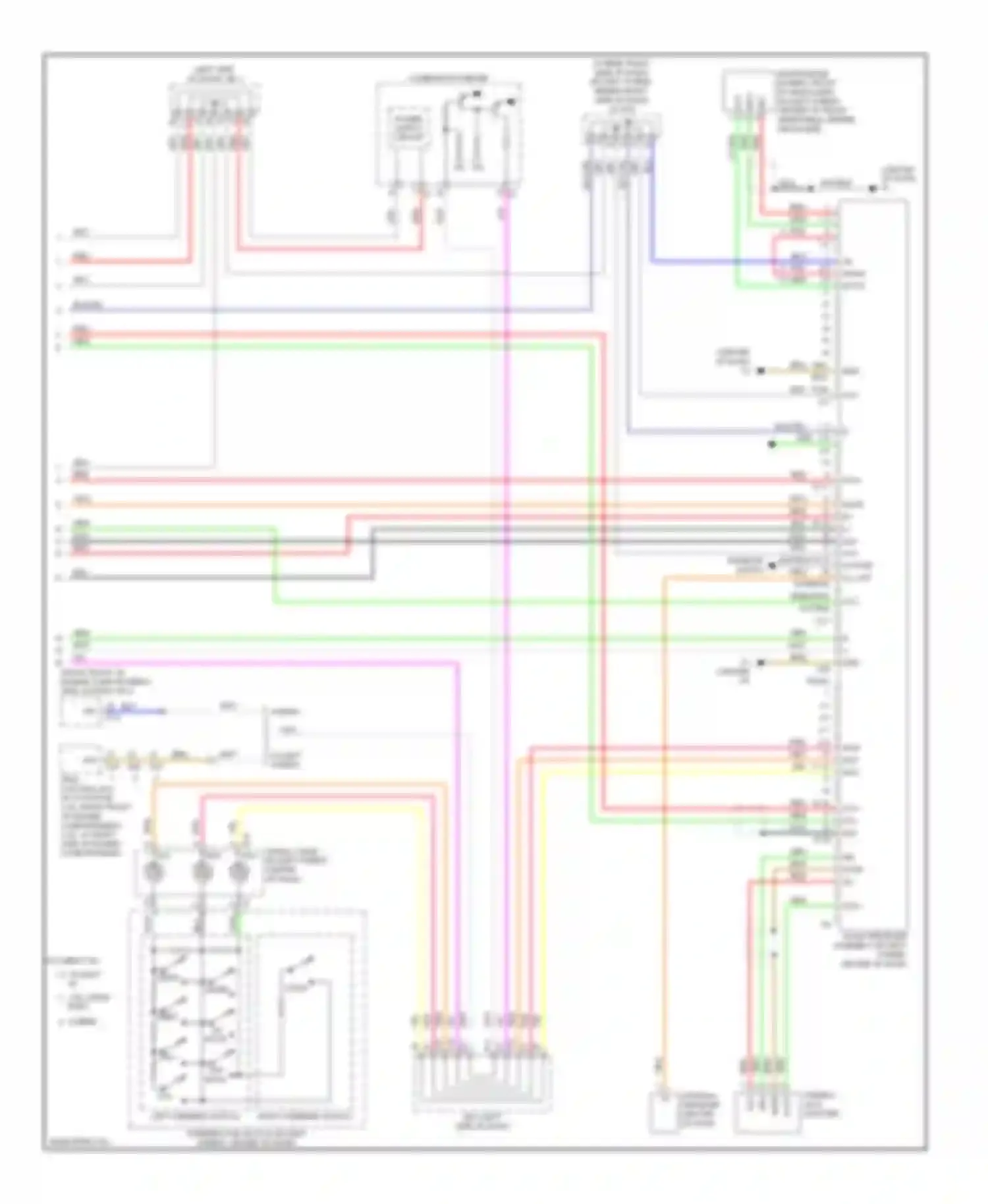 Camry Toyota XV40 (2006-2009): 8-speaker system circuit, without navigation (2 of 2)