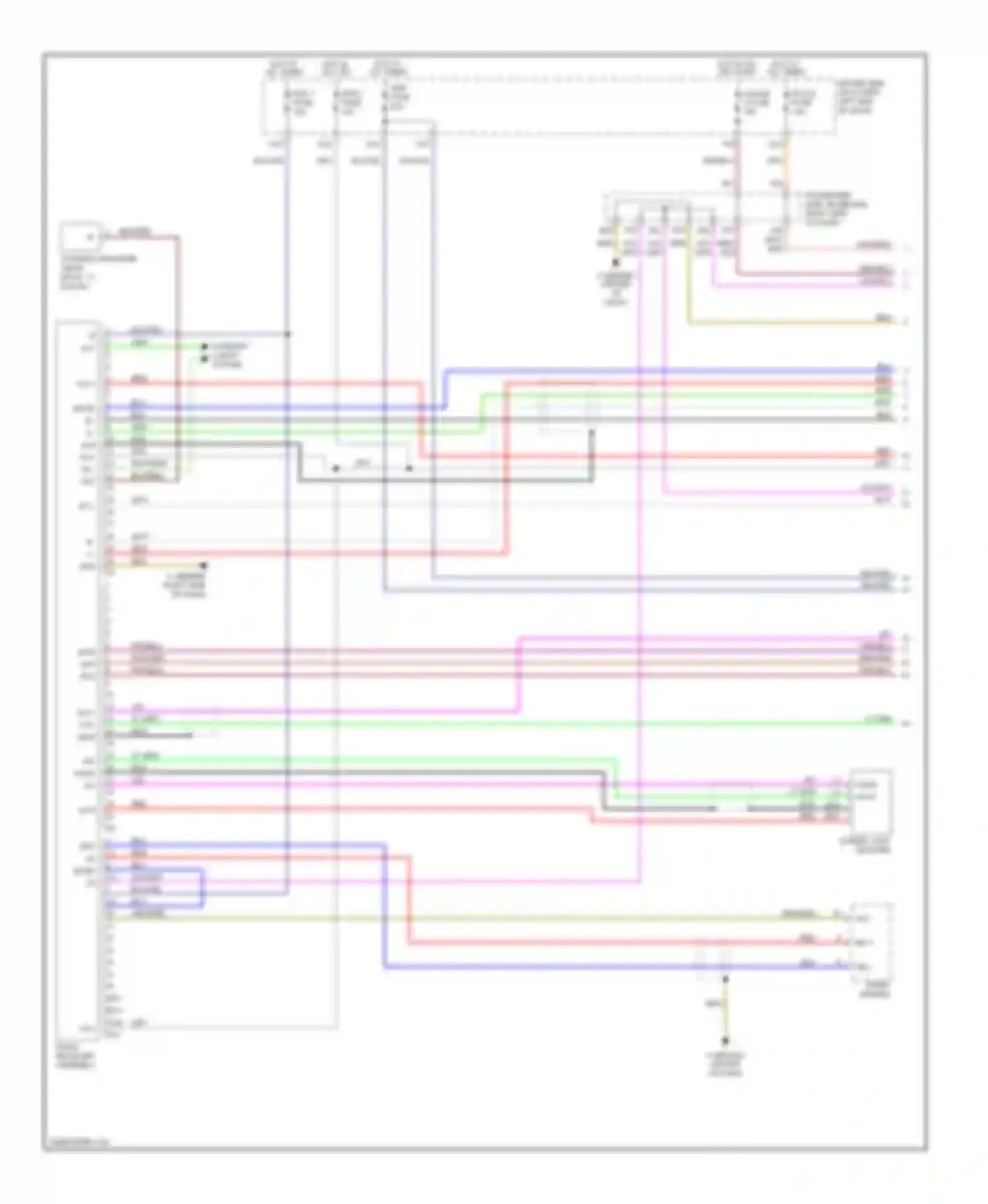 Camry Toyota XV40 (2006-2009): Radio circuit, convertible without navigation with separate amplifier (1 of 2)