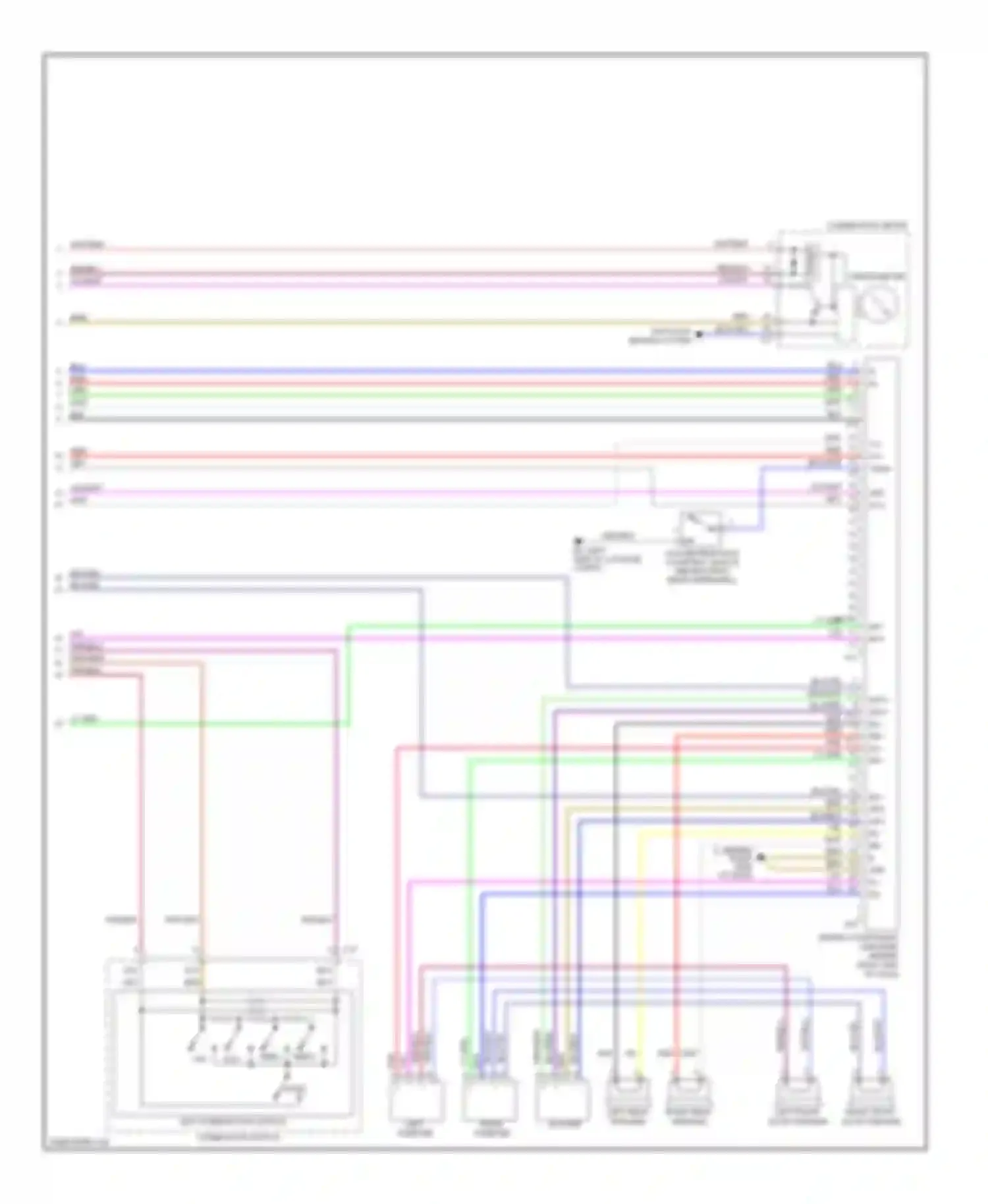 Camry Toyota XV40 (2006-2009): Radio circuit, convertible without navigation with separate amplifier (2 of 2)