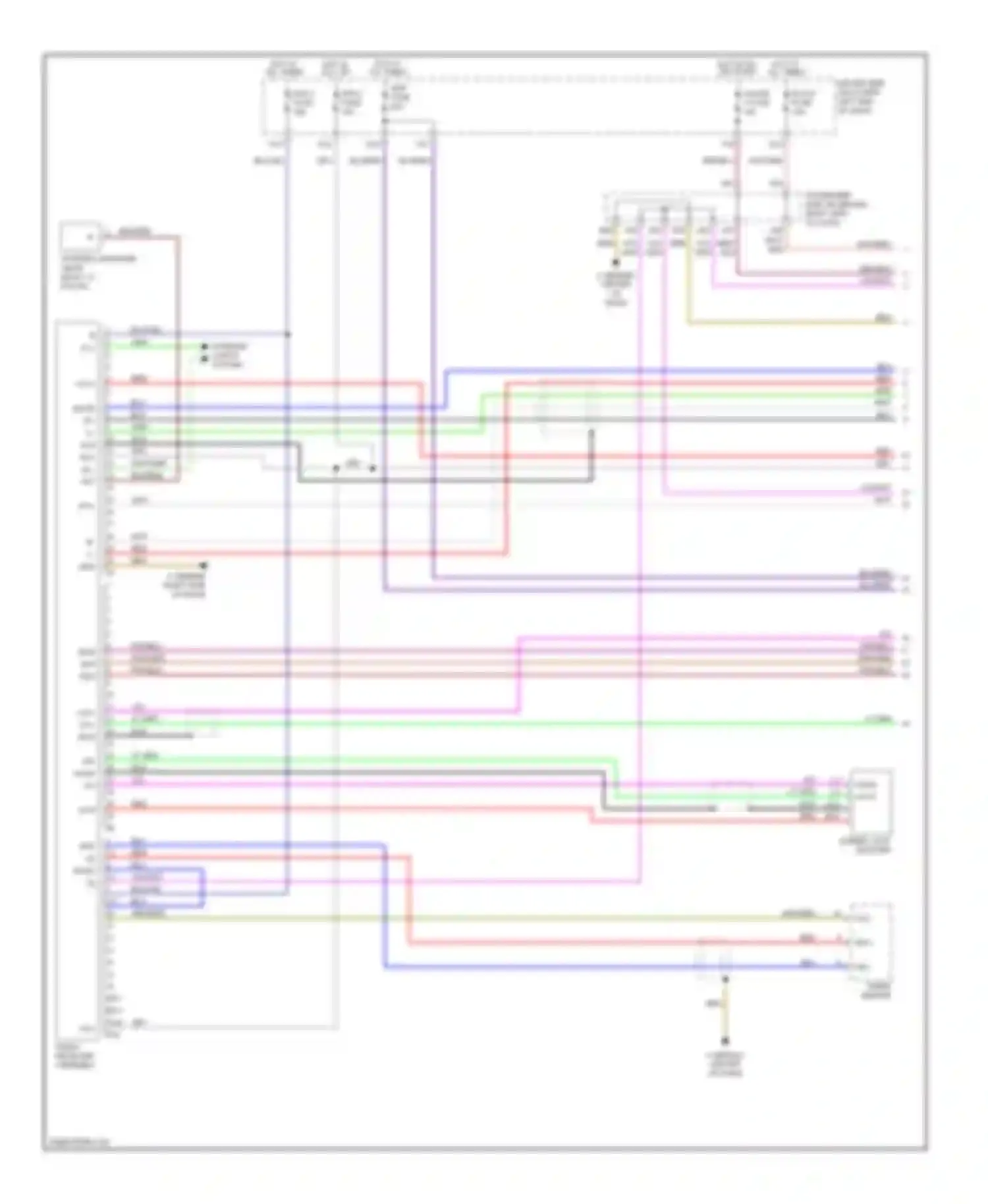 Camry Toyota XV40 (2006-2009): Radio circuit, coupe without navigation with separate amplifier (1 of 2)