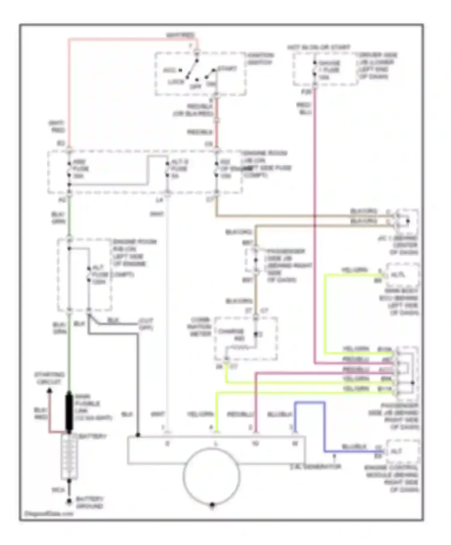 Camry Toyota XV40 (2006-2009): Charging circuit