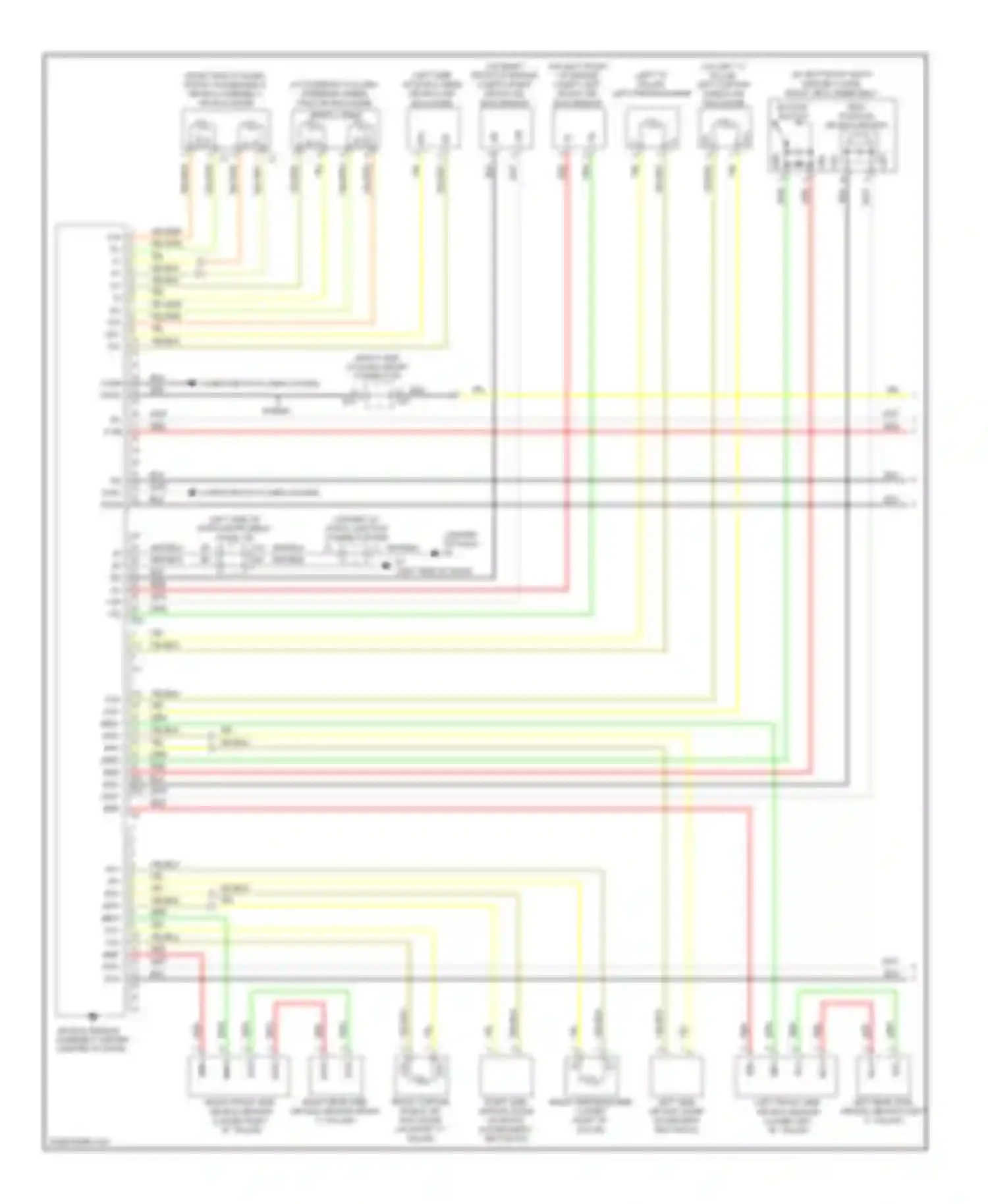 Camry Toyota XV40 (2006-2009): Supplemental restraints circuit, with power seats (1 of 2)