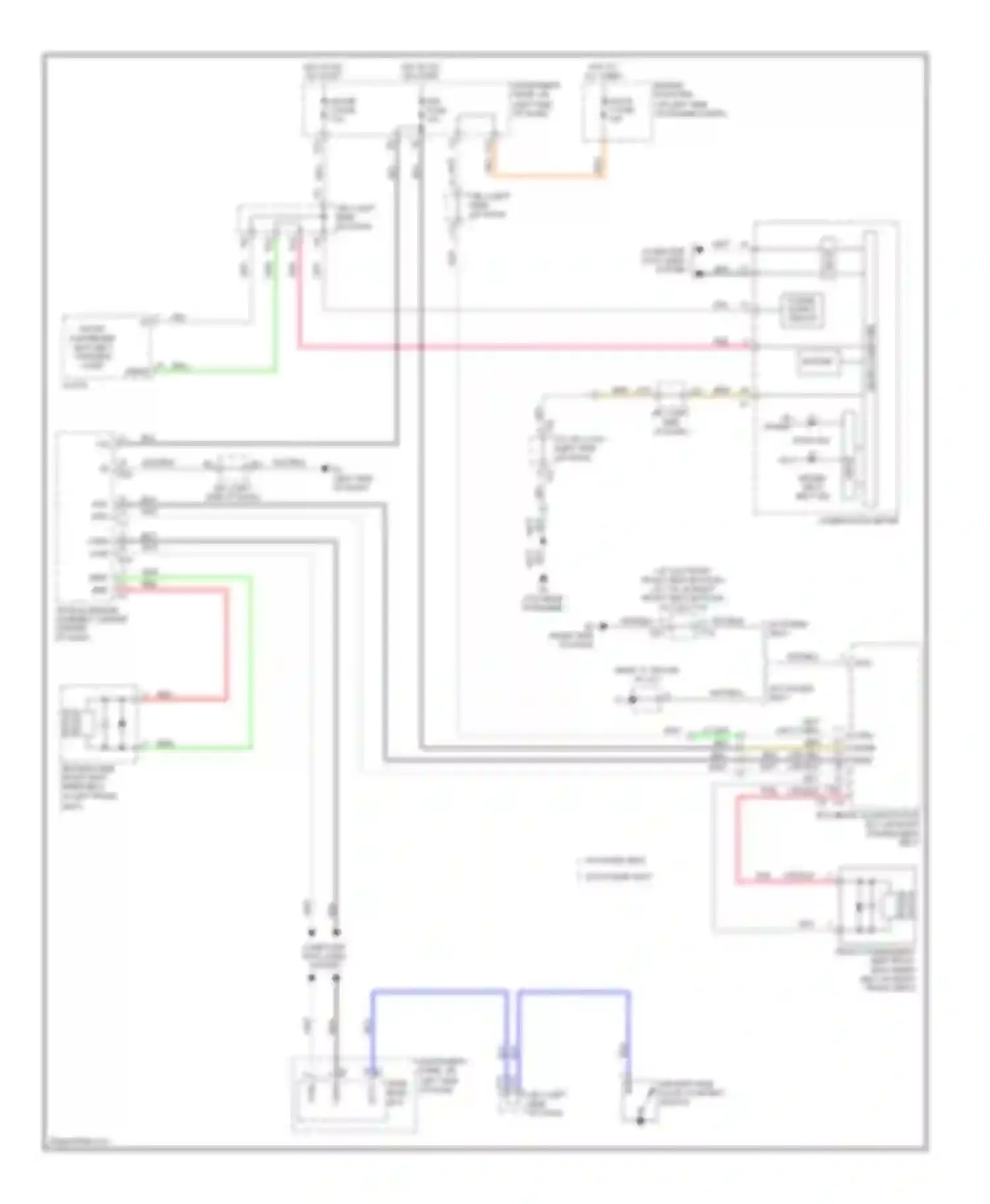 Camry Toyota XV40 (2006-2009): Seat belt warning circuit, hybrid