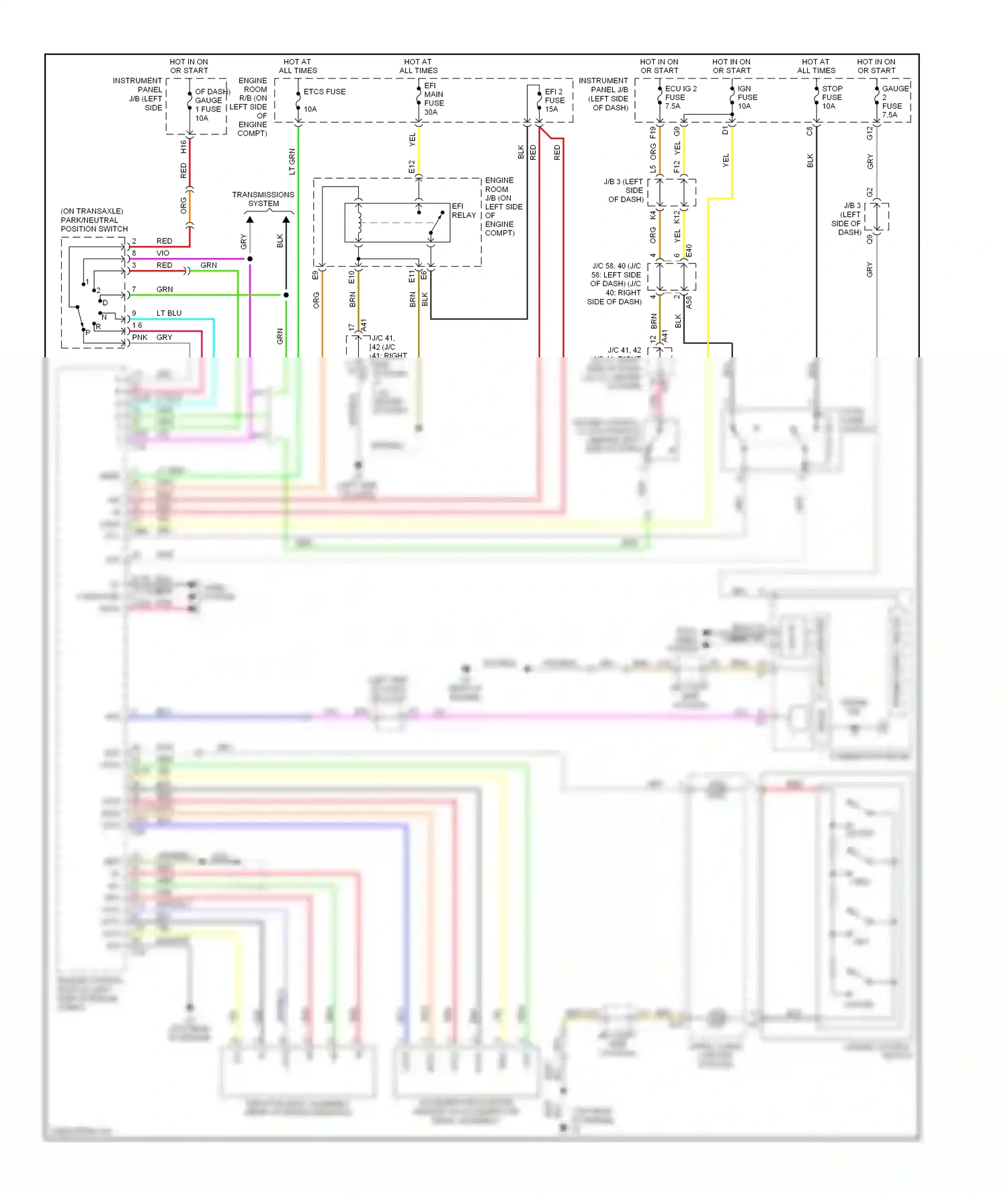 Wiring diagram 17 18 computer data lines system for Toyota Camry XV40 (2006-2009) (1 of 2)