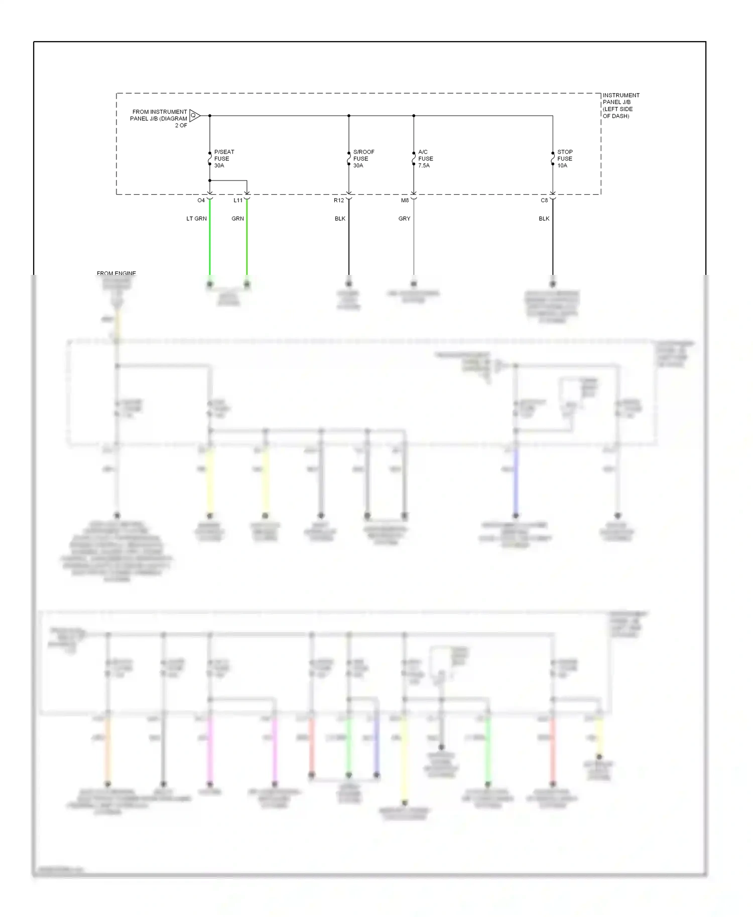 Wiring diagram anti-lock brakes, engine controls, shift interlock, exterior lights systems for Toyota Camry XV40 (2006-2009) (1 of 1)