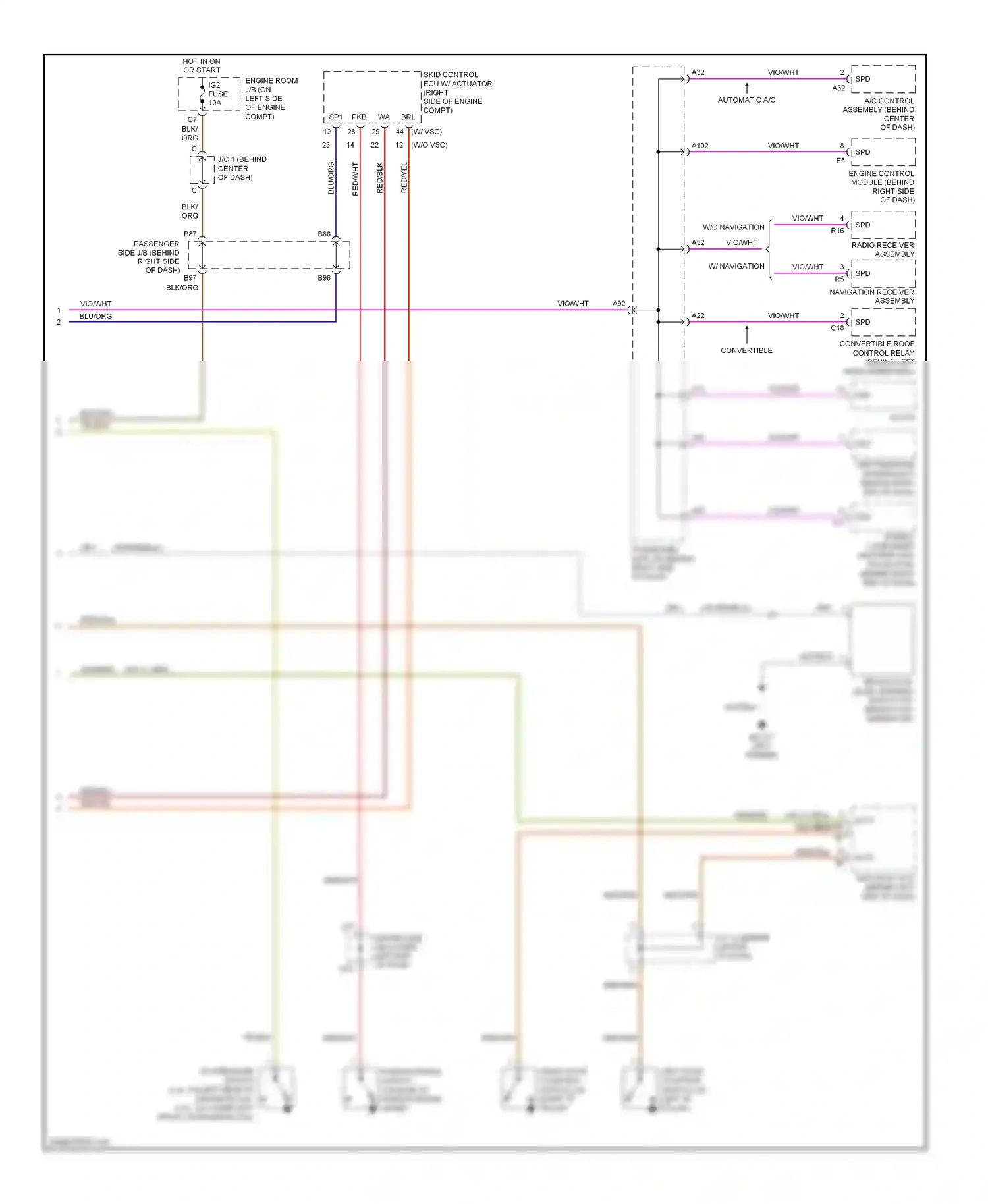 Wiring diagram automatic a/c for Toyota Camry XV40 (2006-2009) (3 of 5)