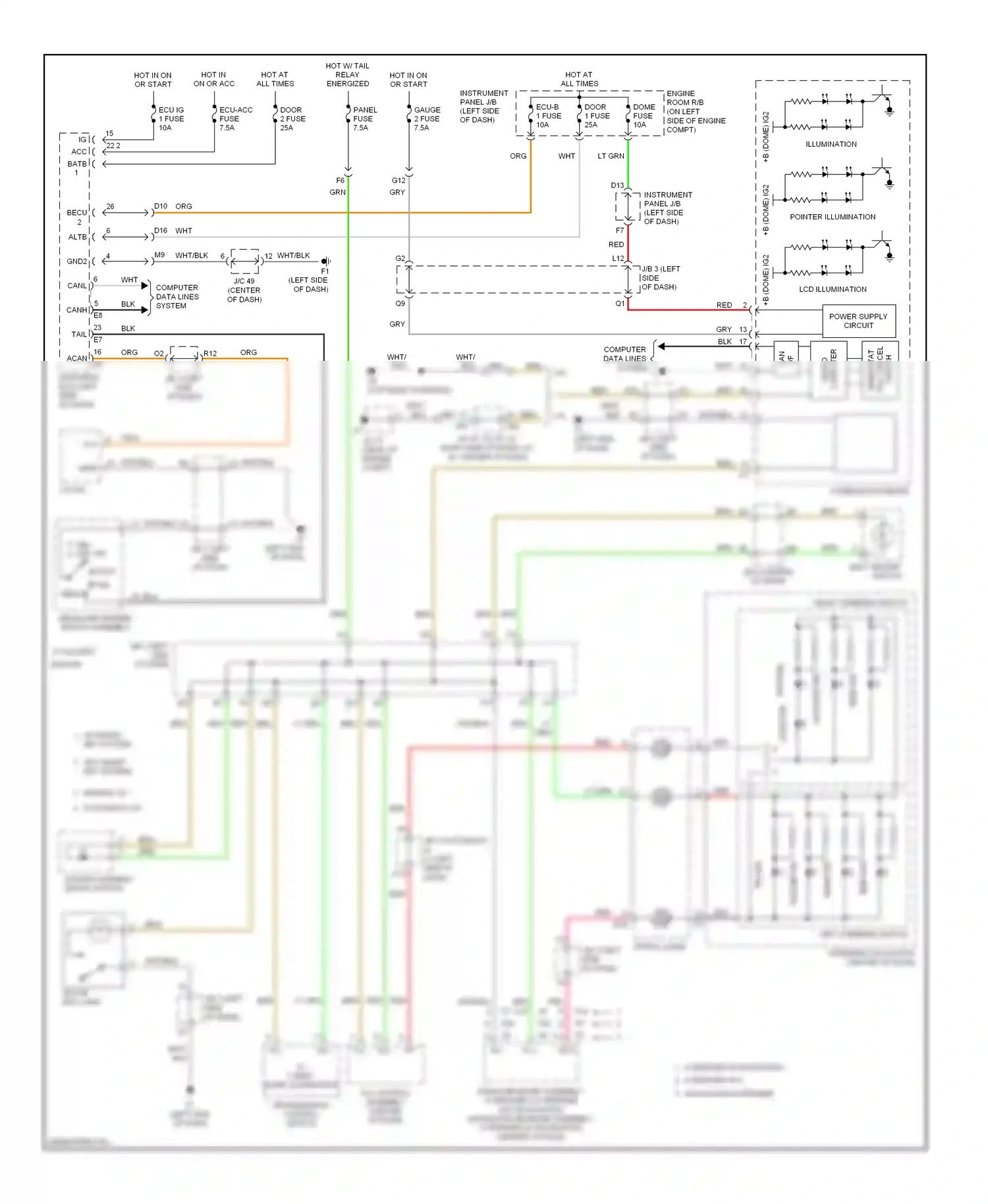 Wiring diagram automatic a/c for Toyota Camry XV40 (2006-2009) (5 of 5)