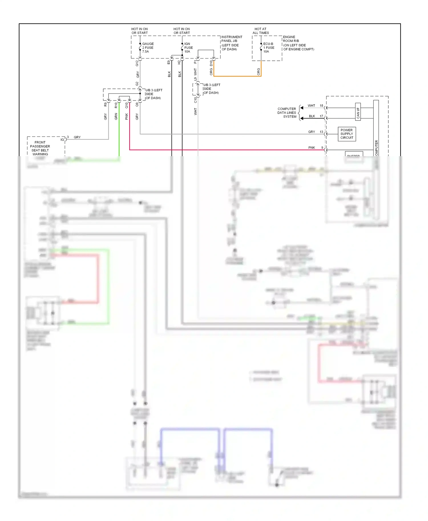 Wiring diagram computer data lines system for Toyota Camry XV40 (2006-2009) (58 of 69)