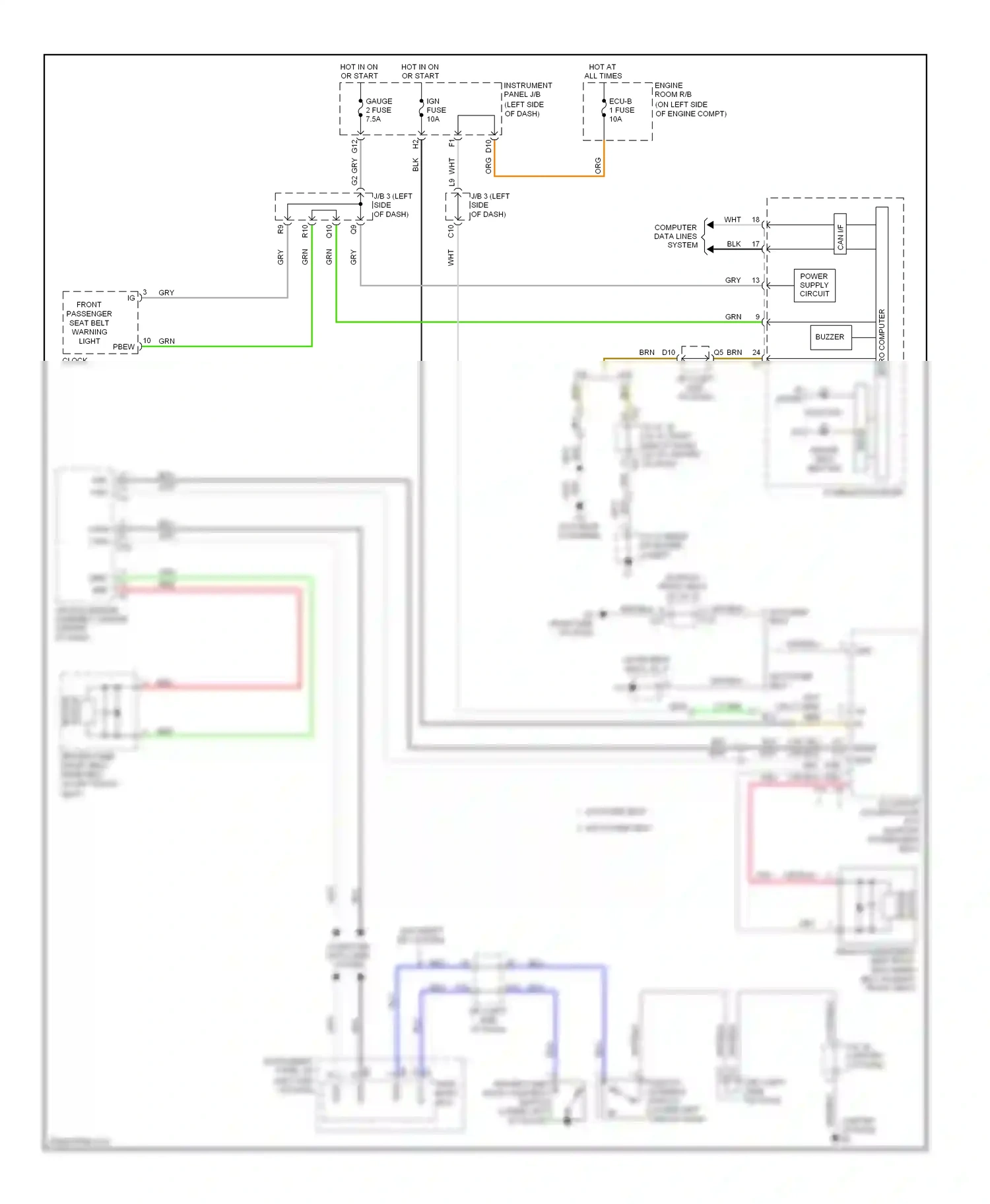 Wiring diagram computer data lines system for Toyota Camry XV40 (2006-2009) (57 of 69)