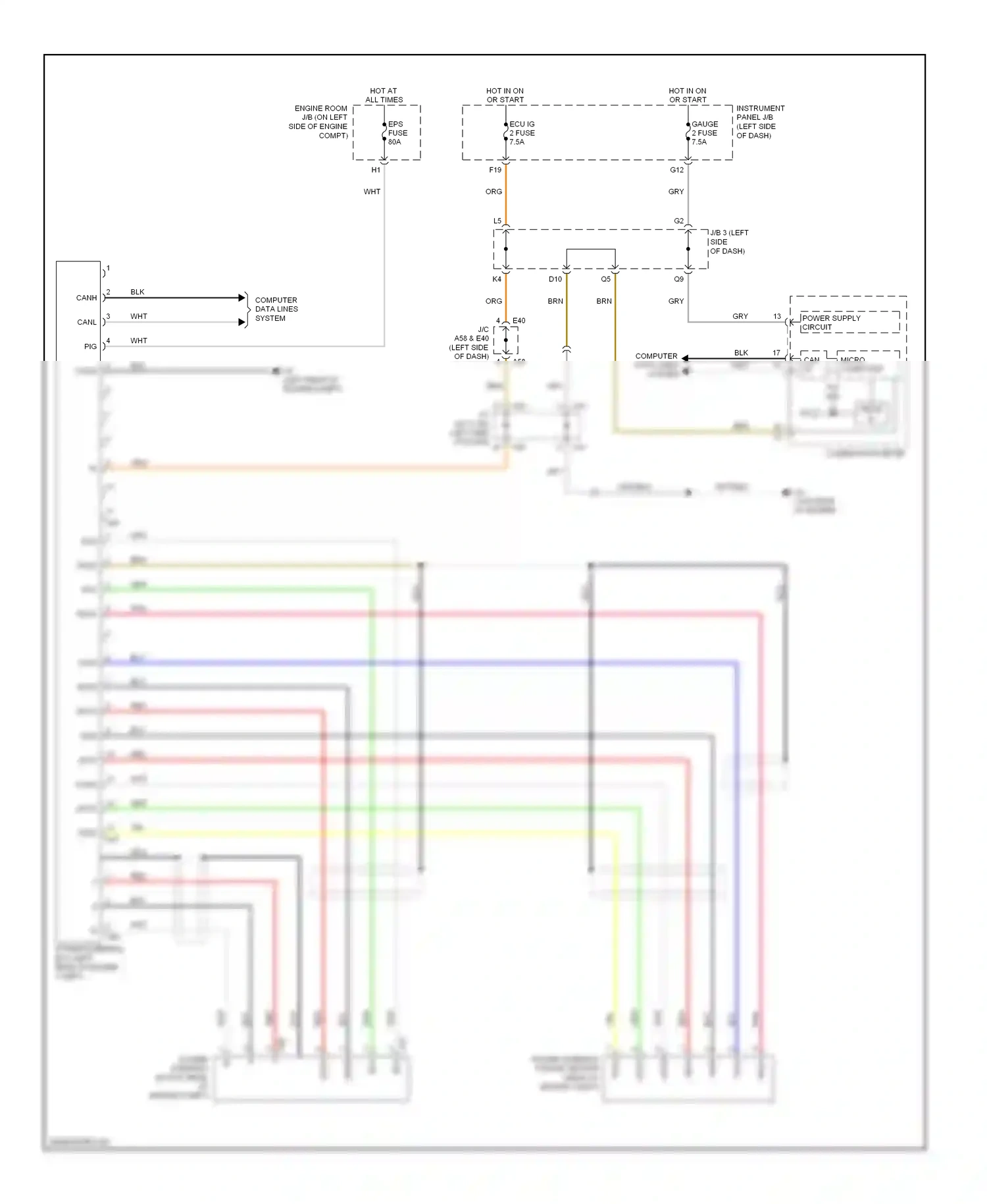 Wiring diagram computer data lines system for Toyota Camry XV40 (2006-2009) (24 of 69)