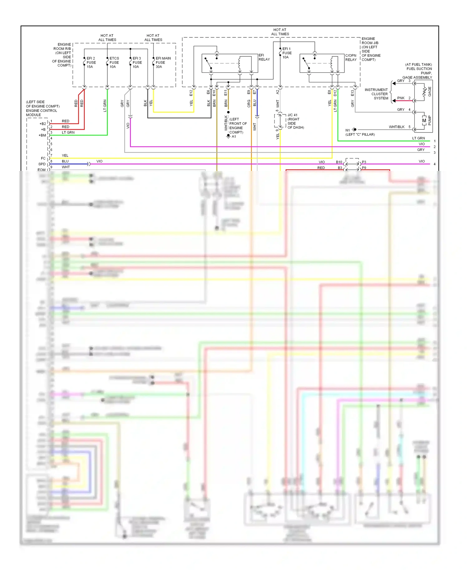 Wiring diagram cruise control system computer data lines system for Toyota Camry XV40 (2006-2009) (1 of 2)