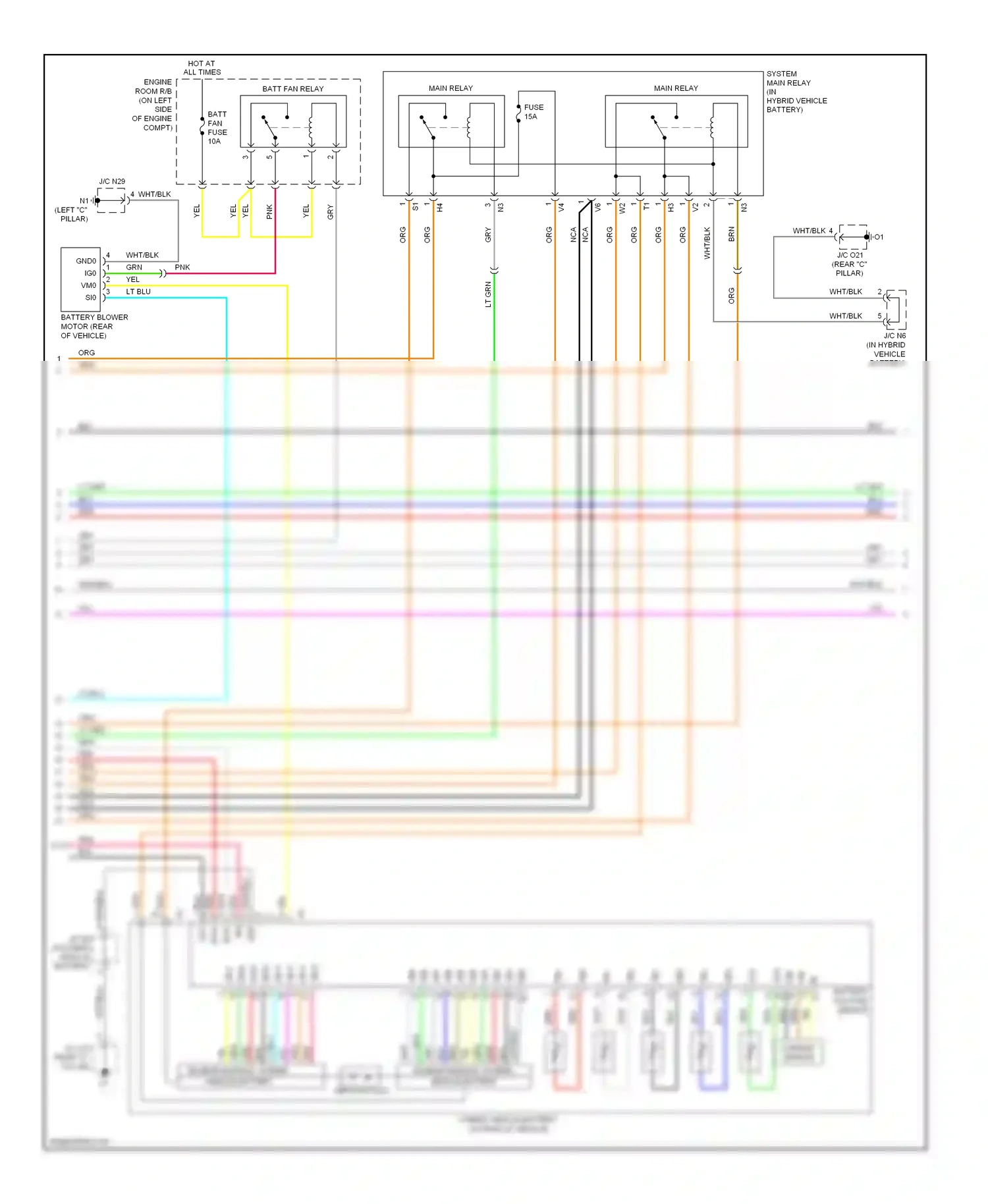 Wiring diagram current sensor for Toyota Camry XV40 (2006-2009) (1 of 1)