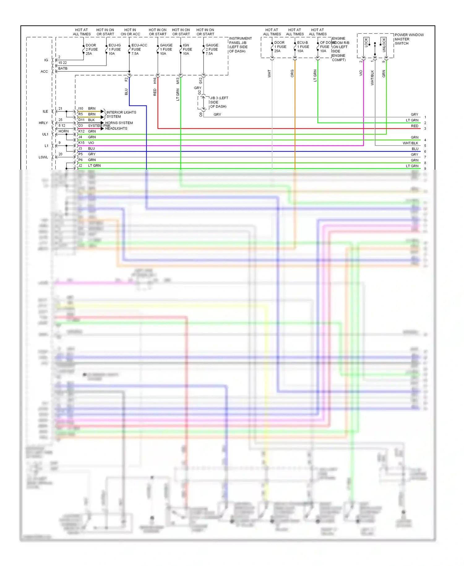 Wiring diagram engine compt) for Toyota Camry XV40 (2006-2009) (3 of 9)