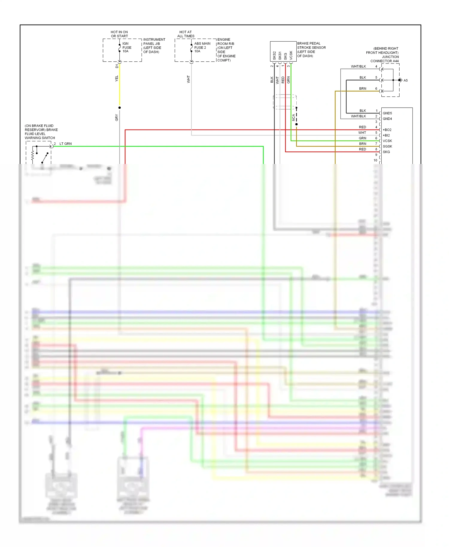 Wiring diagram engine compt) for Toyota Camry XV40 (2006-2009) (2 of 9)