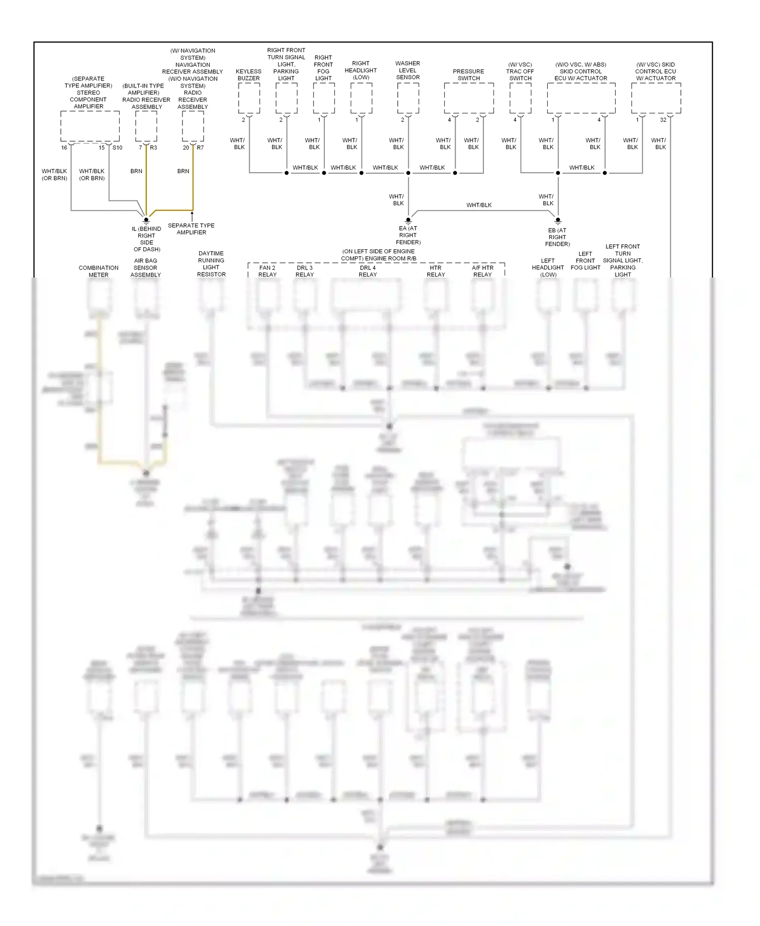 Wiring diagram engine control module def relay for Toyota Camry XV40 (2006-2009) (1 of 1)