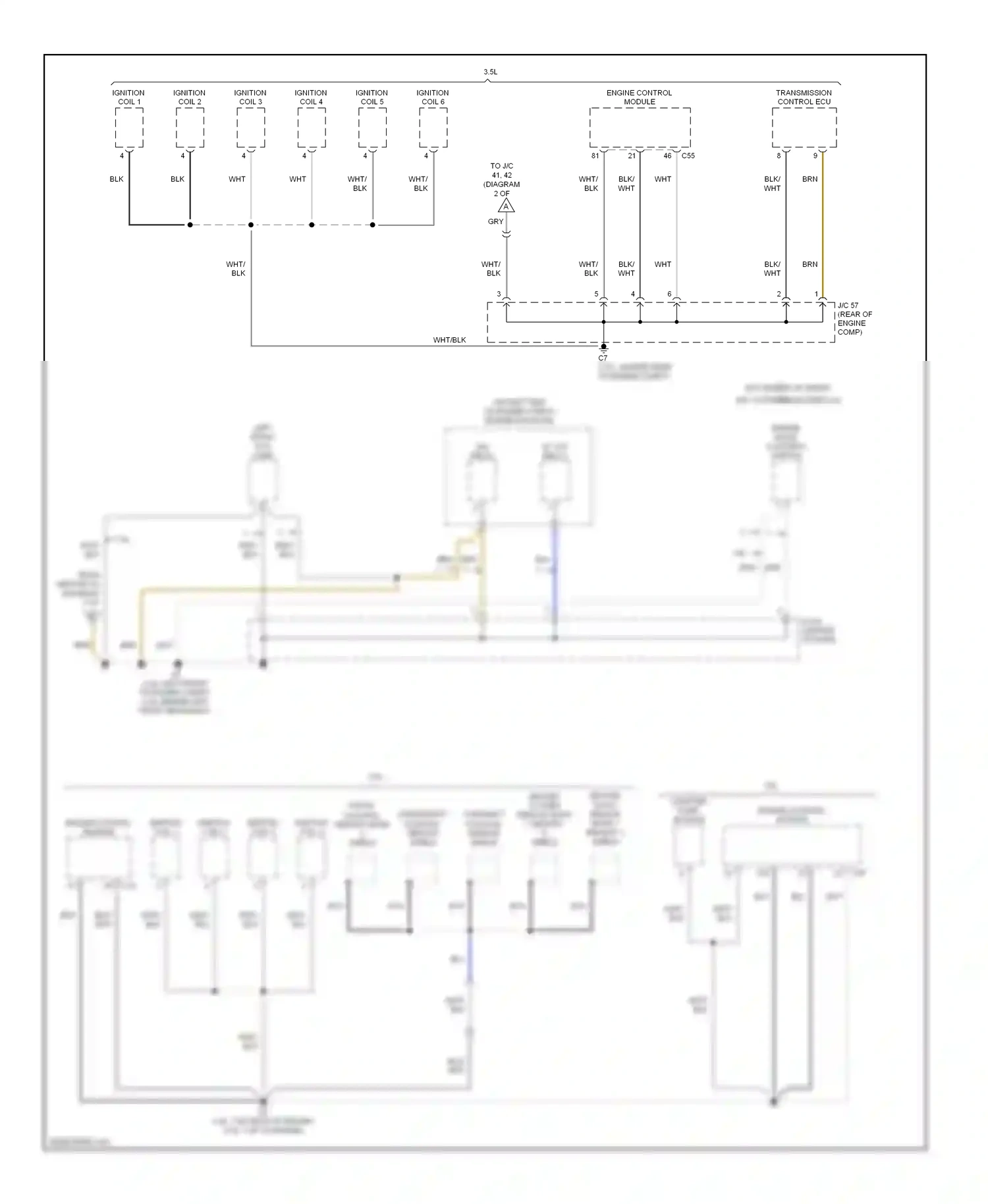 Wiring diagram engine control module for Toyota Camry XV40 (2006-2009) (8 of 11)