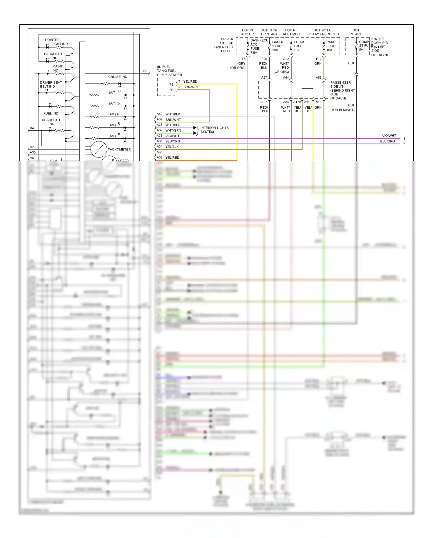 Wiring diagram engine controls system clock circuit for Toyota Camry XV40 (2006-2009) (1 of 1)