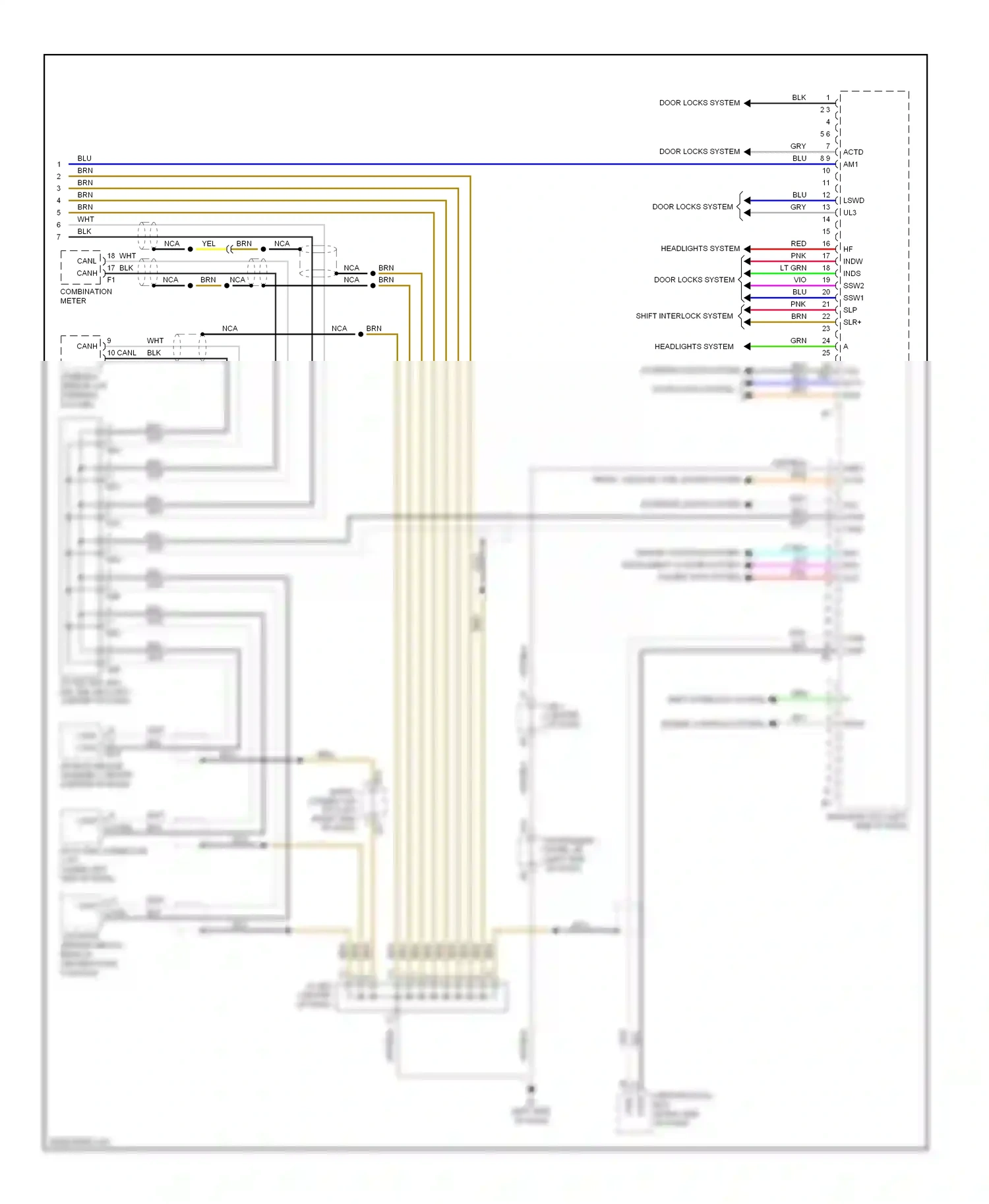 Wiring diagram engine controls system instrument cluster system power tops system for Toyota Camry XV40 (2006-2009) (1 of 1)