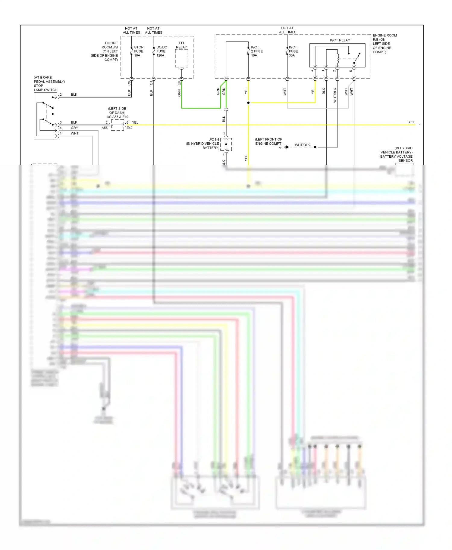Wiring diagram engine controls system for Toyota Camry XV40 (2006-2009) (1 of 15)