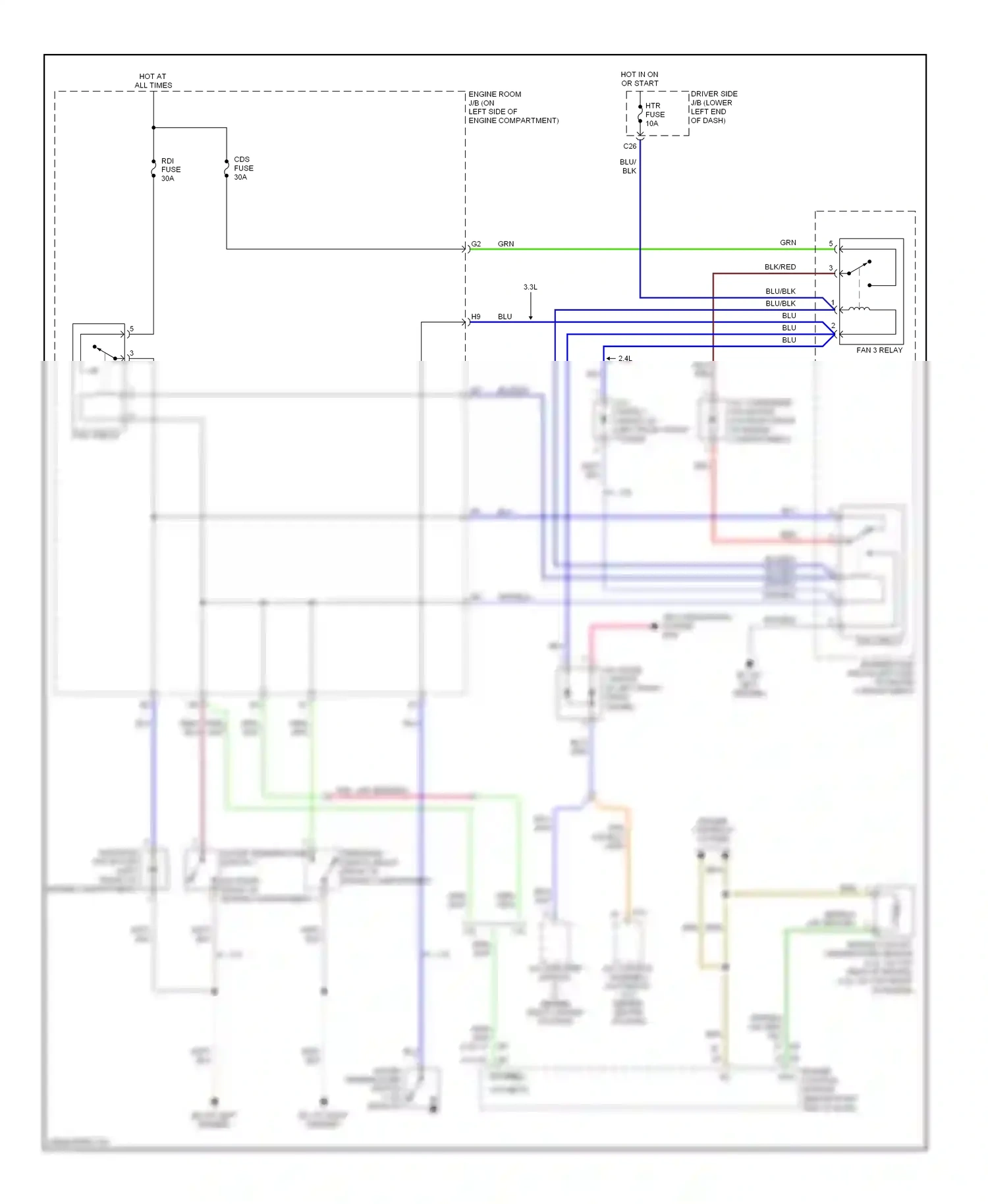 Wiring diagram engine coolant temperature sensor for Toyota Camry XV40 (2006-2009) (1 of 1)