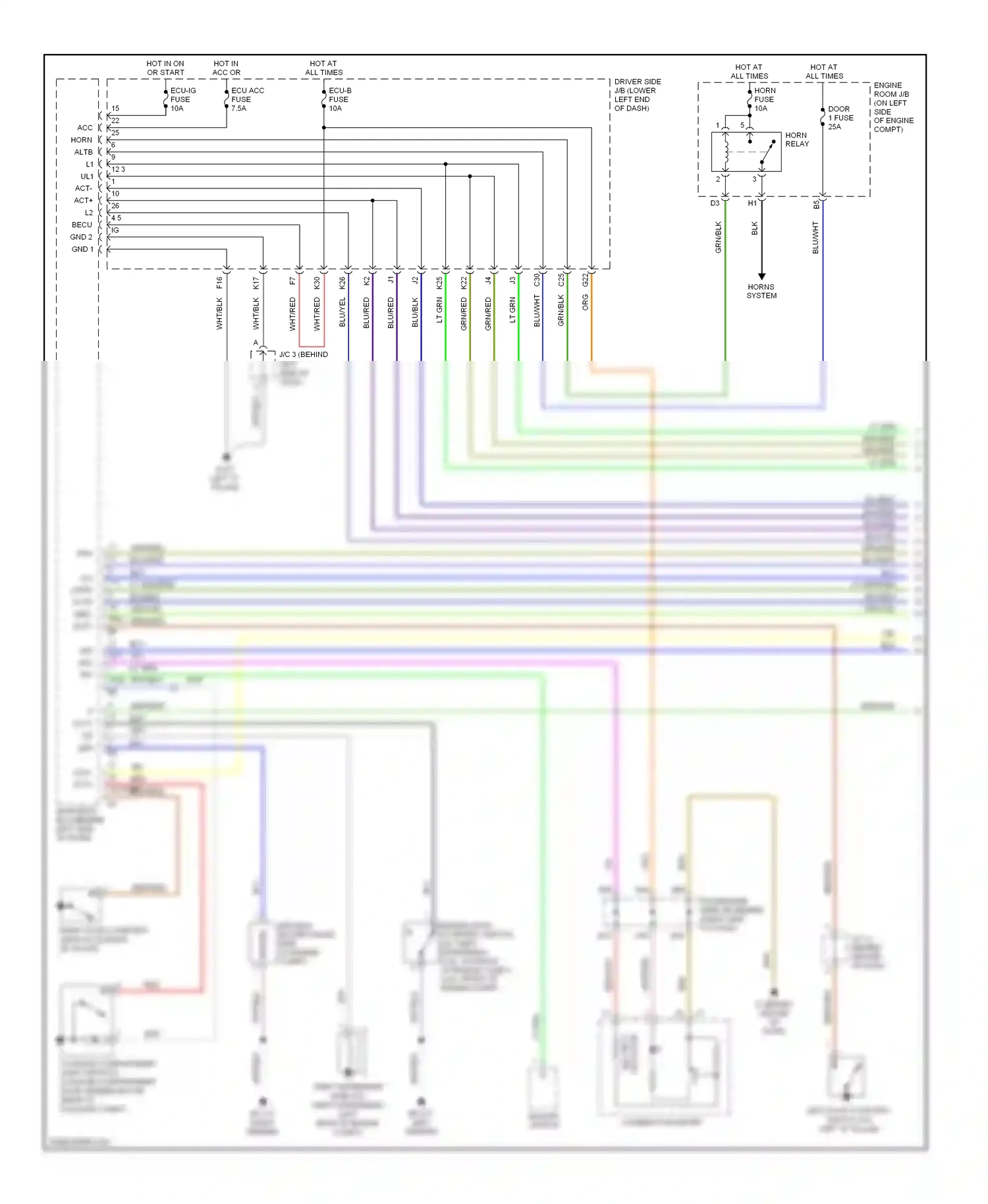 Wiring diagram indicator security for Toyota Camry XV40 (2006-2009) (1 of 6)