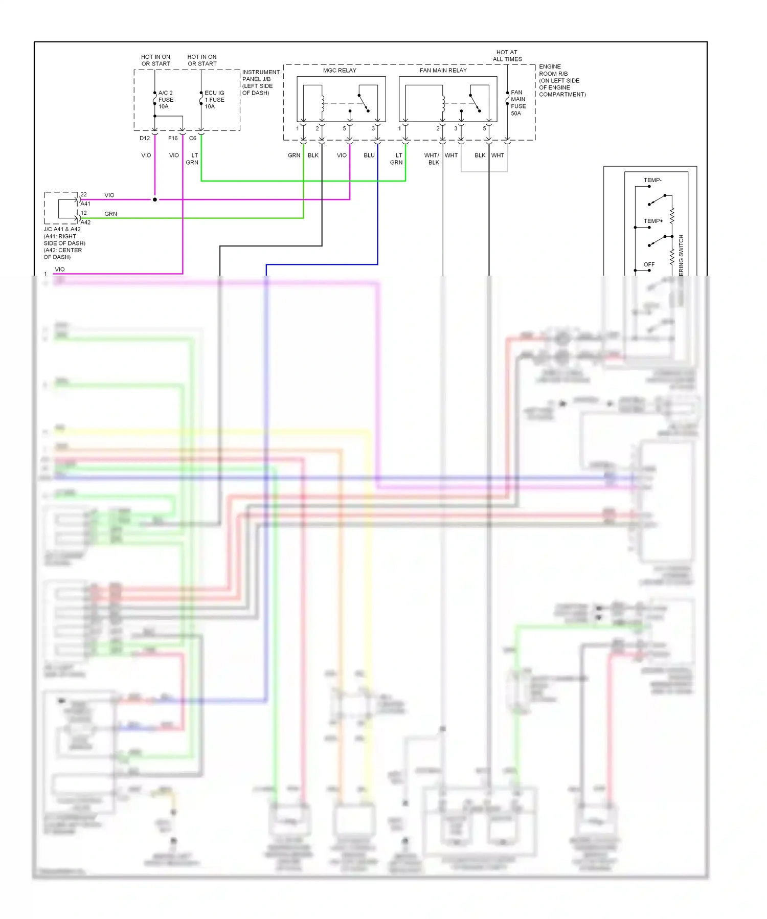 Wiring diagram lock sensor for Toyota Camry XV40 (2006-2009) (1 of 4)