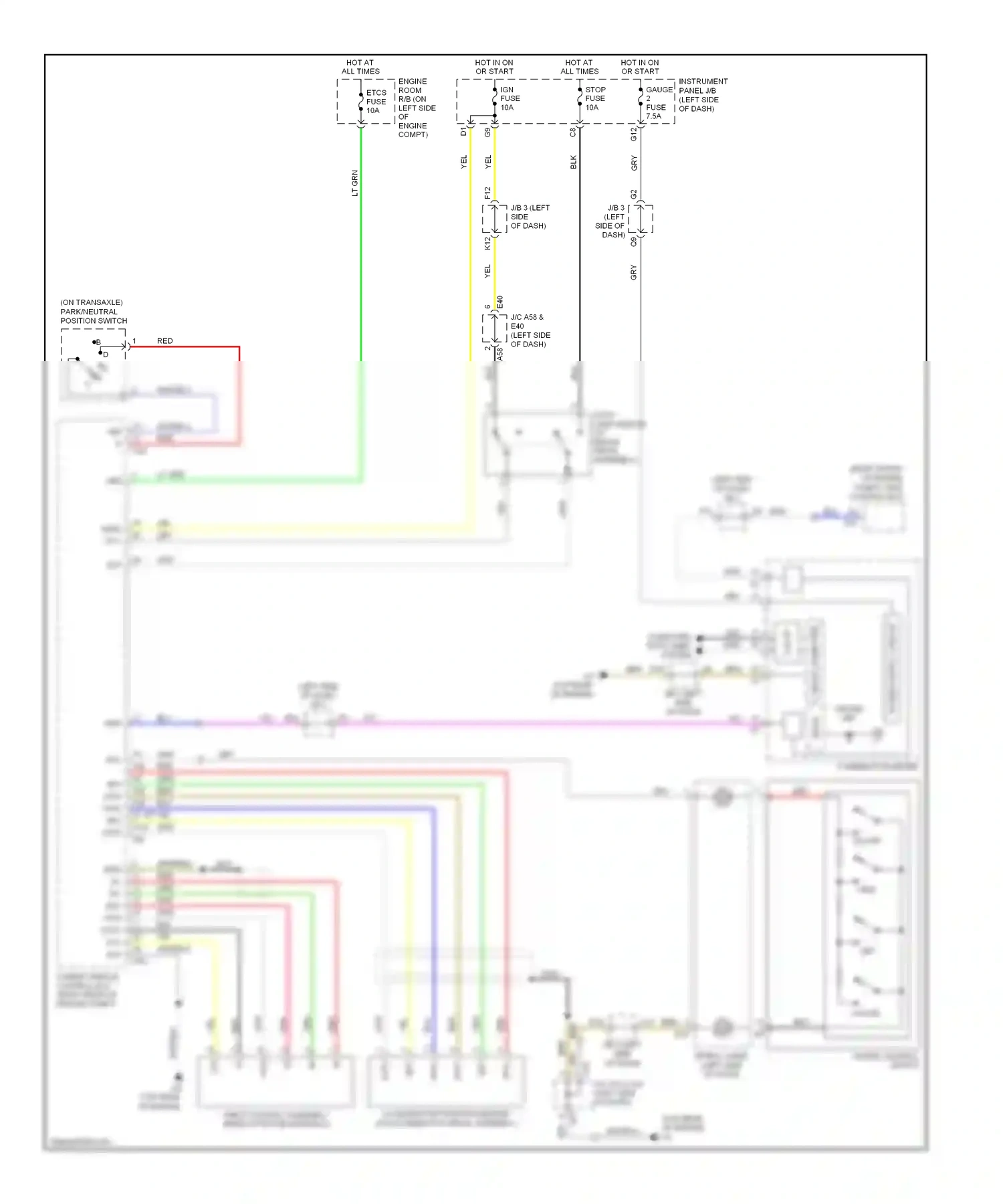 Wiring diagram micro computer for Toyota Camry XV40 (2006-2009) (1 of 31)