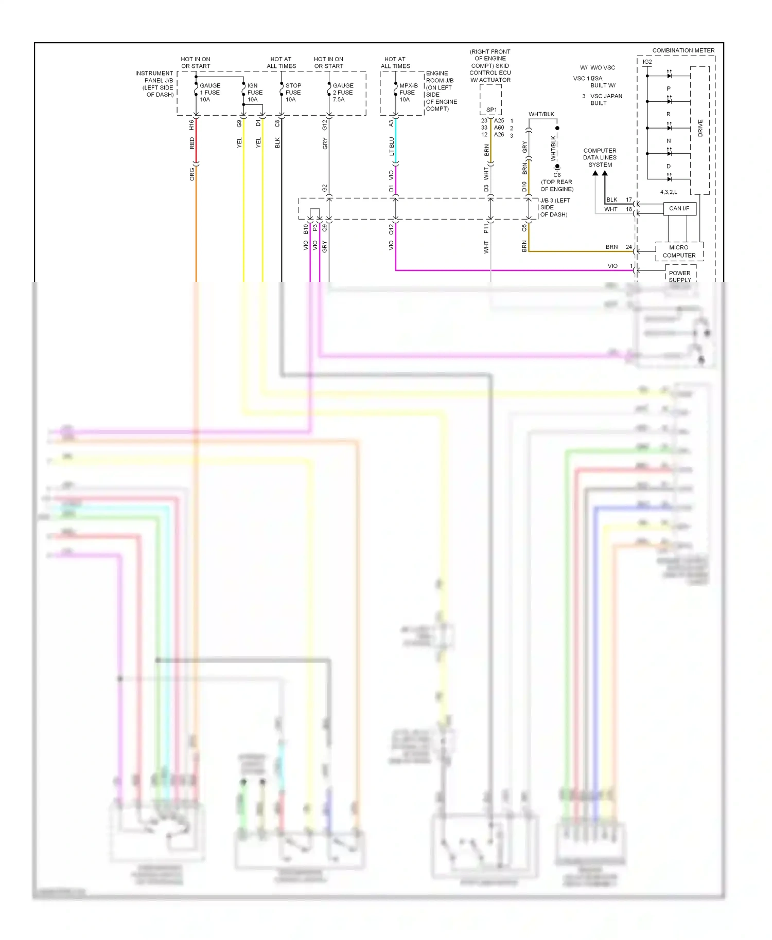 Wiring diagram micro computer for Toyota Camry XV40 (2006-2009) (21 of 31)