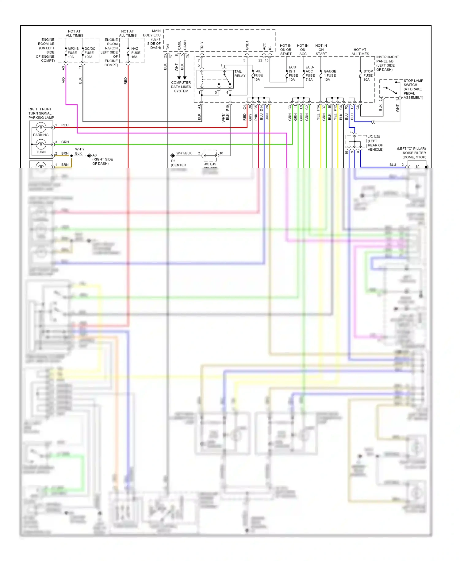 Wiring diagram micro - for Toyota Camry XV40 (2006-2009) (2 of 2)