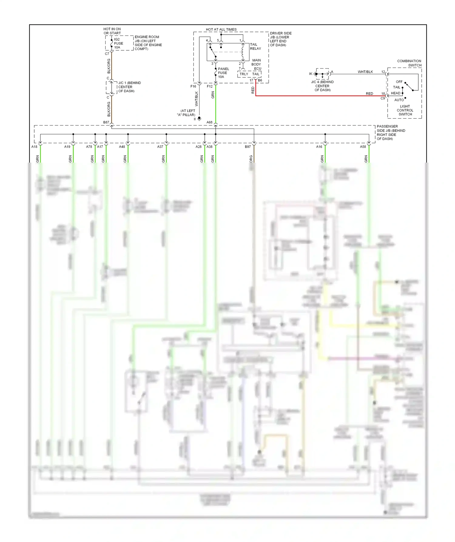 Wiring diagram solid box for Toyota Camry XV40 (2006-2009) (1 of 1)