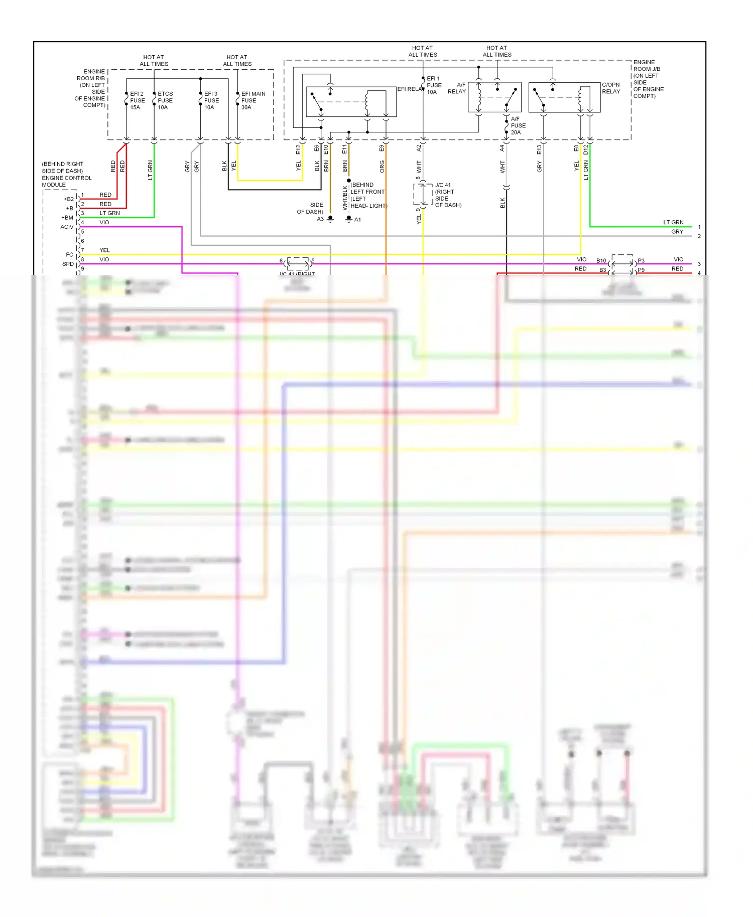 Wiring diagram starting/charging system computer data lines system for Toyota Camry XV40 (2006-2009) (1 of 1)