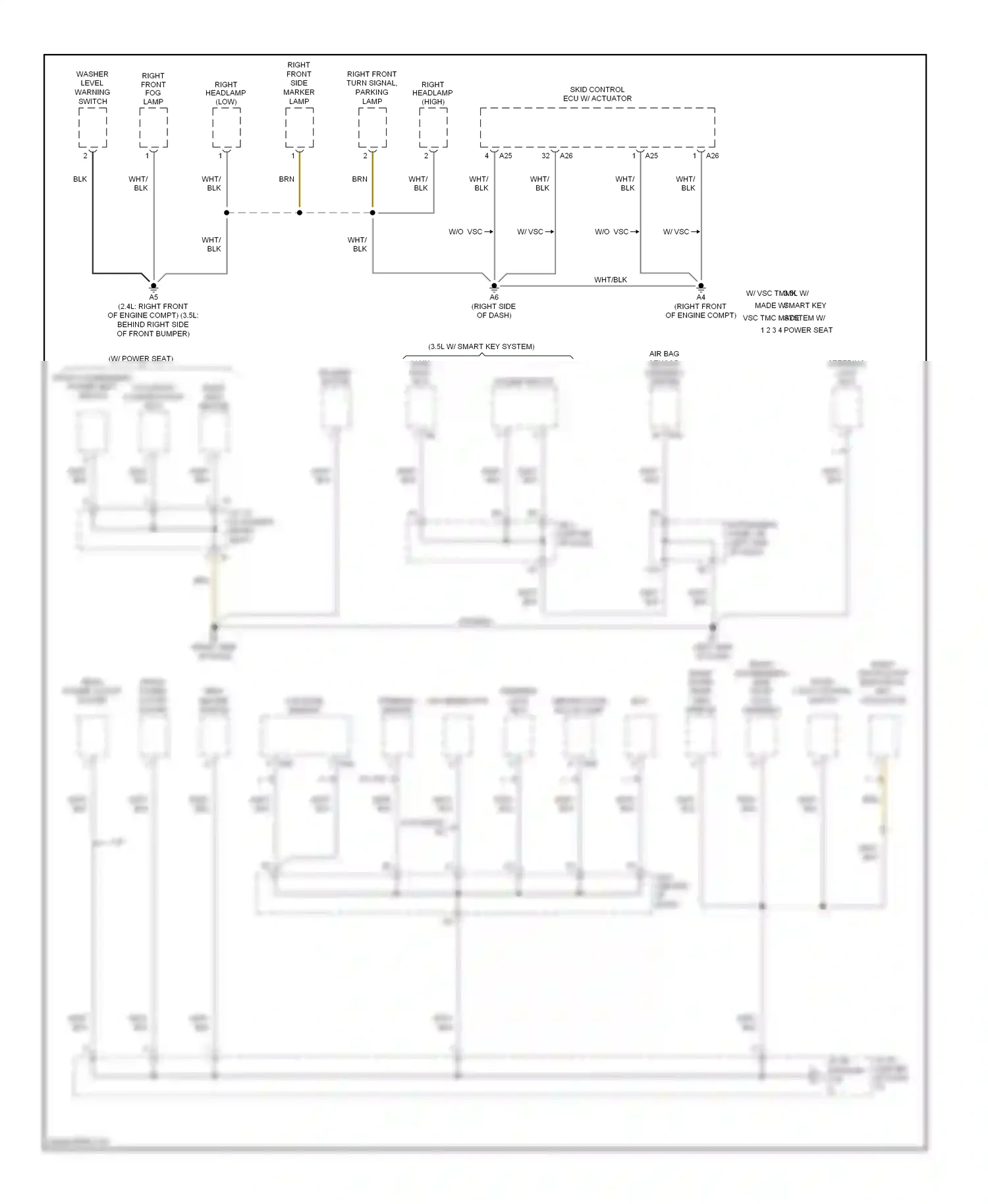 Wiring diagram steering sensor for Toyota Camry XV40 (2006-2009) (3 of 4)