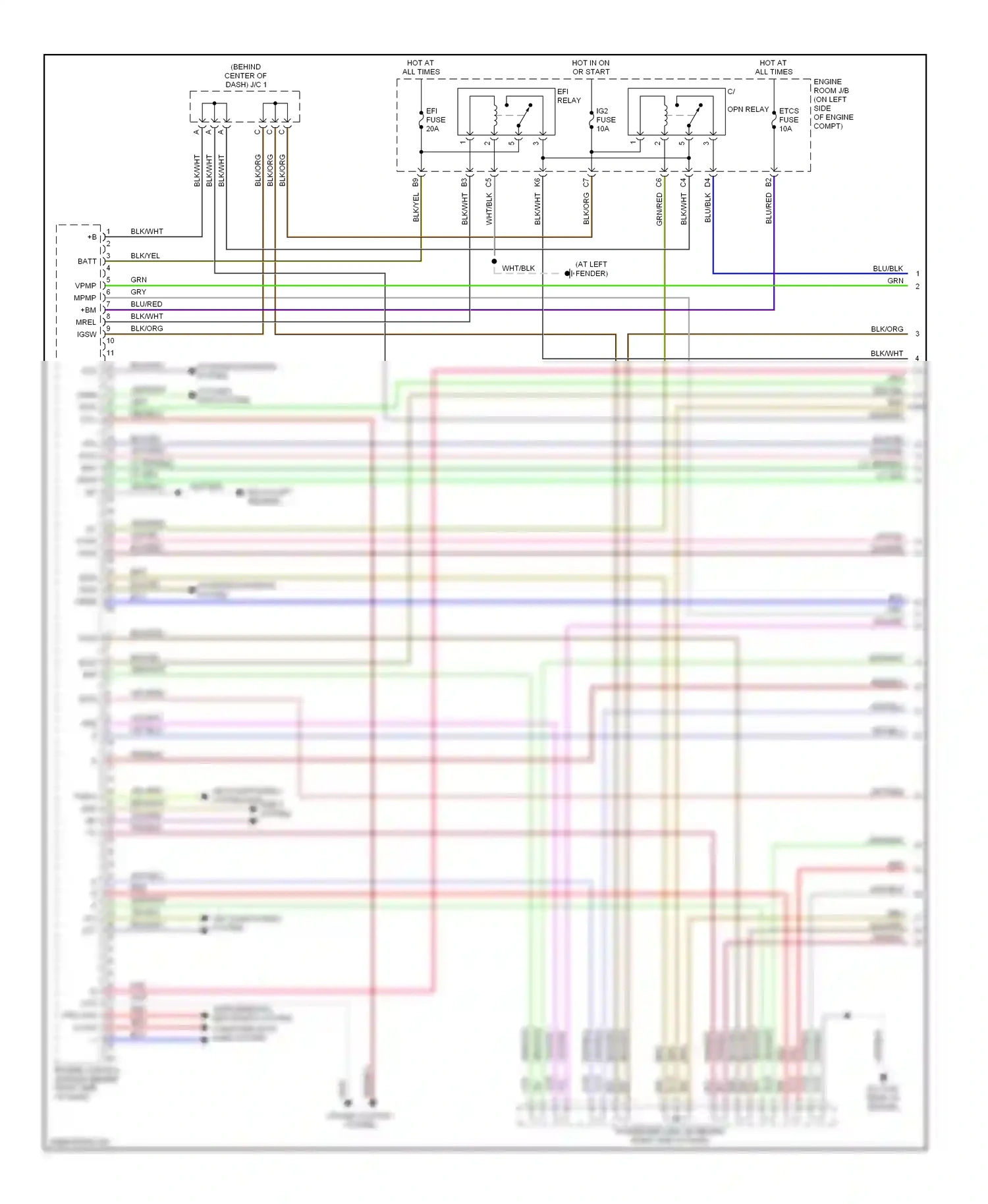 Wiring diagram supplemental restraints system computer data lines system for Toyota Camry XV40 (2006-2009) (1 of 1)