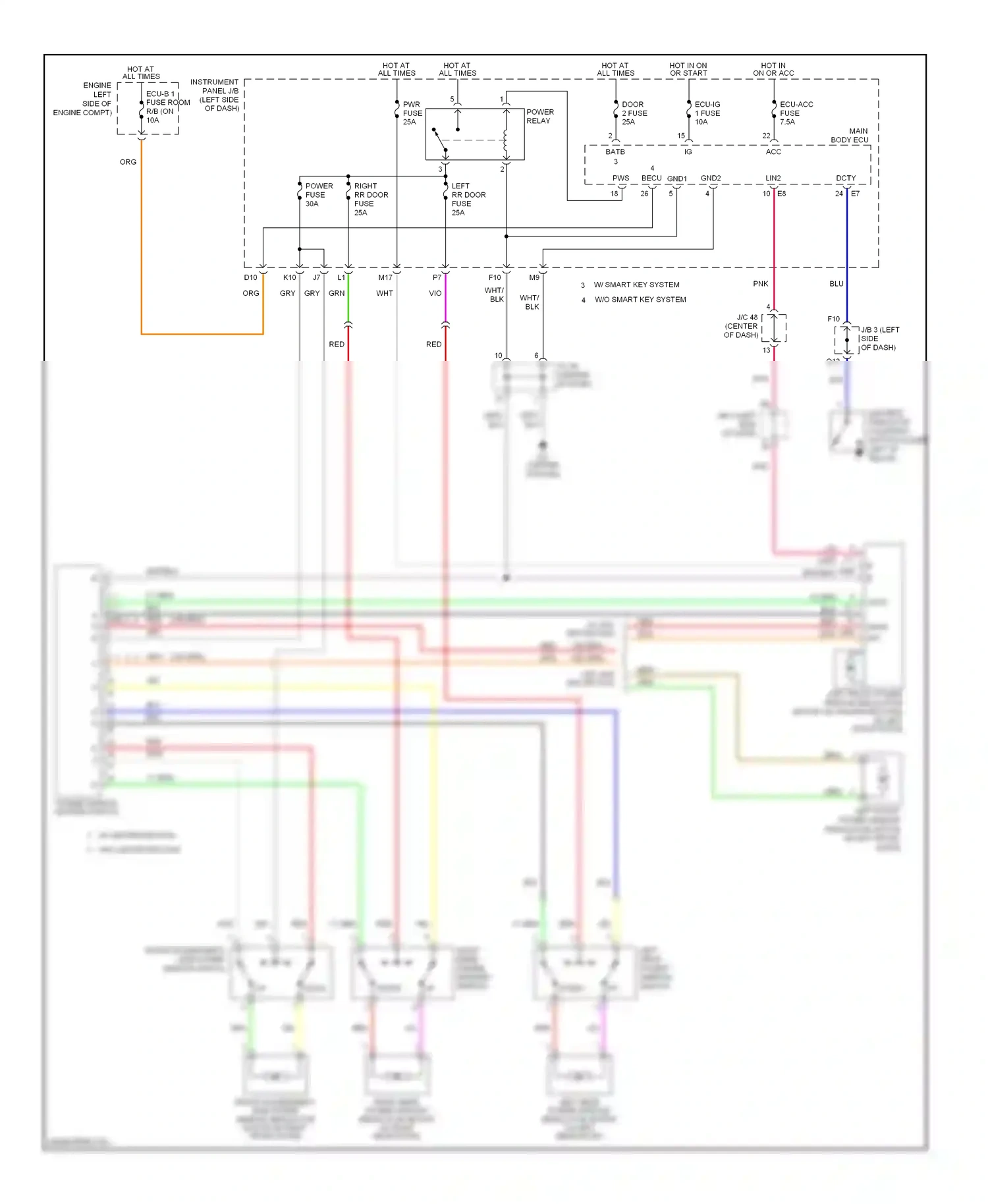 Wiring diagram switch switch for Toyota Camry XV40 (2006-2009) (1 of 1)