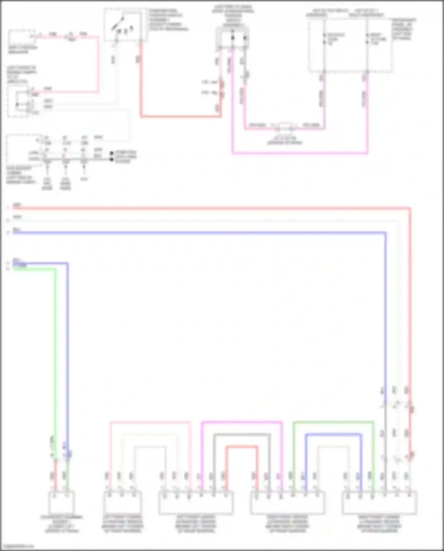 Camry Toyota XV50 facelift 2 (2017-2018): Rear sonar circuit (2 of 2)