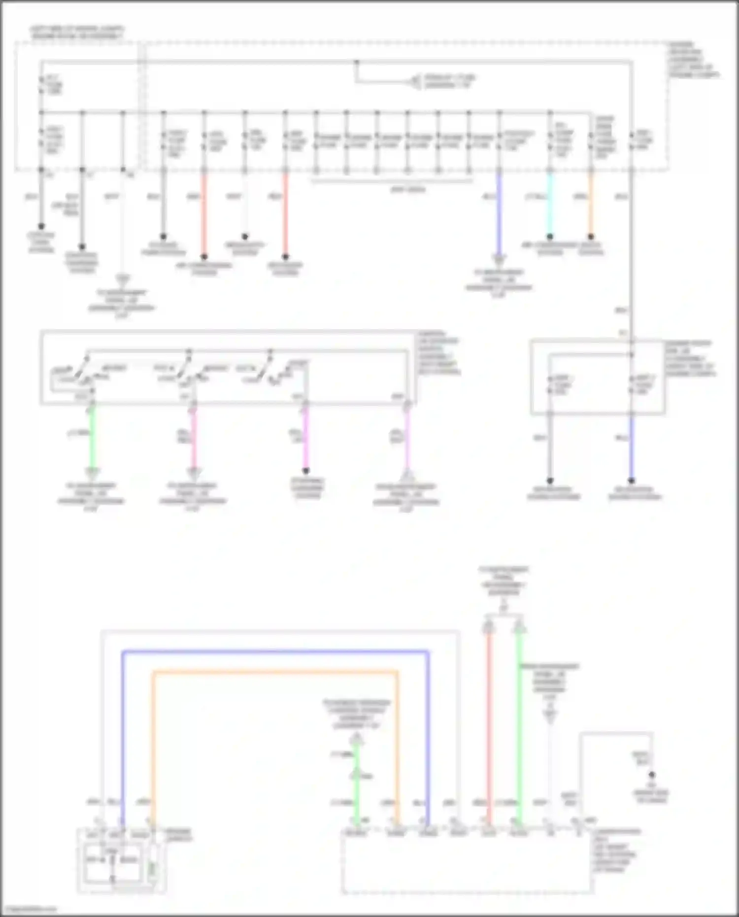 Camry Toyota XV50 facelift 2 (2017-2018): Power distribution circuit, except hybrid (2 of 4)